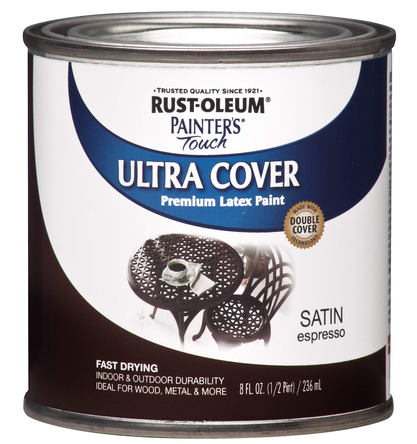 Rust-Oleum 1976502 Painter's Touch Latex Paint, Flat Black 32 Fl Oz, 1 Quarts, (Pack of 1)