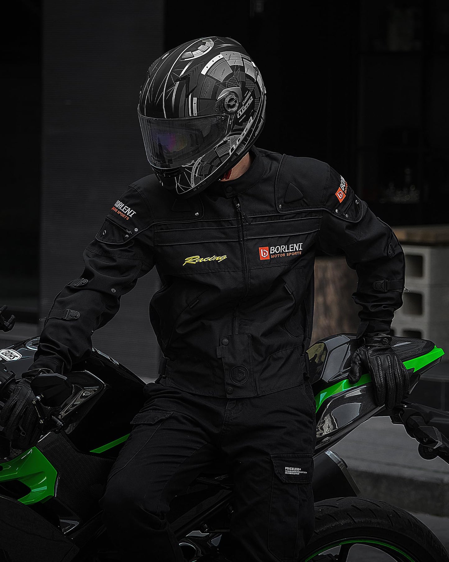 BORLENI Motorcycle Jacket Motorbike Riding Jacket Windproof Motorcycle Full Body Protective Gear Armor