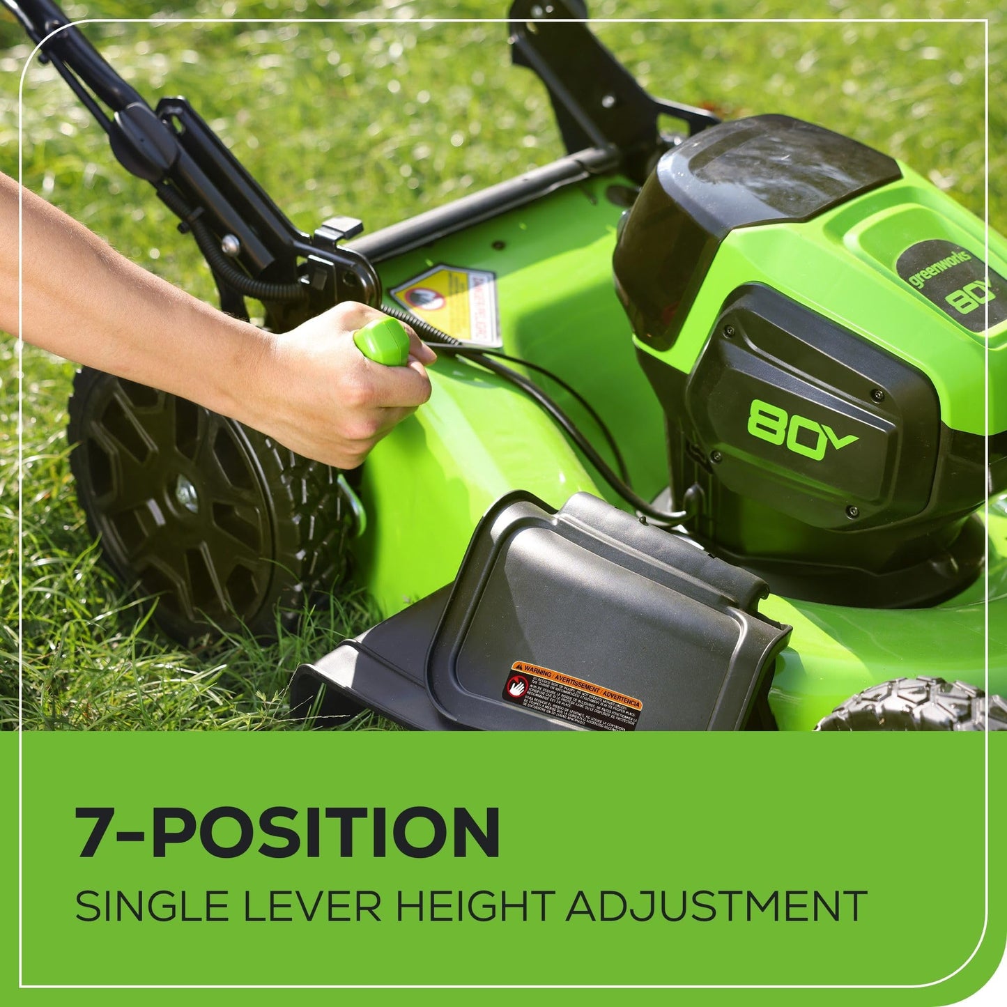 Greenworks 80V 21" Brushless Cordless (Push) Lawn Mower (75+ Compatible Tools), (2) 2.0Ah Batteries and 30 Minute Rapid Charger Included
