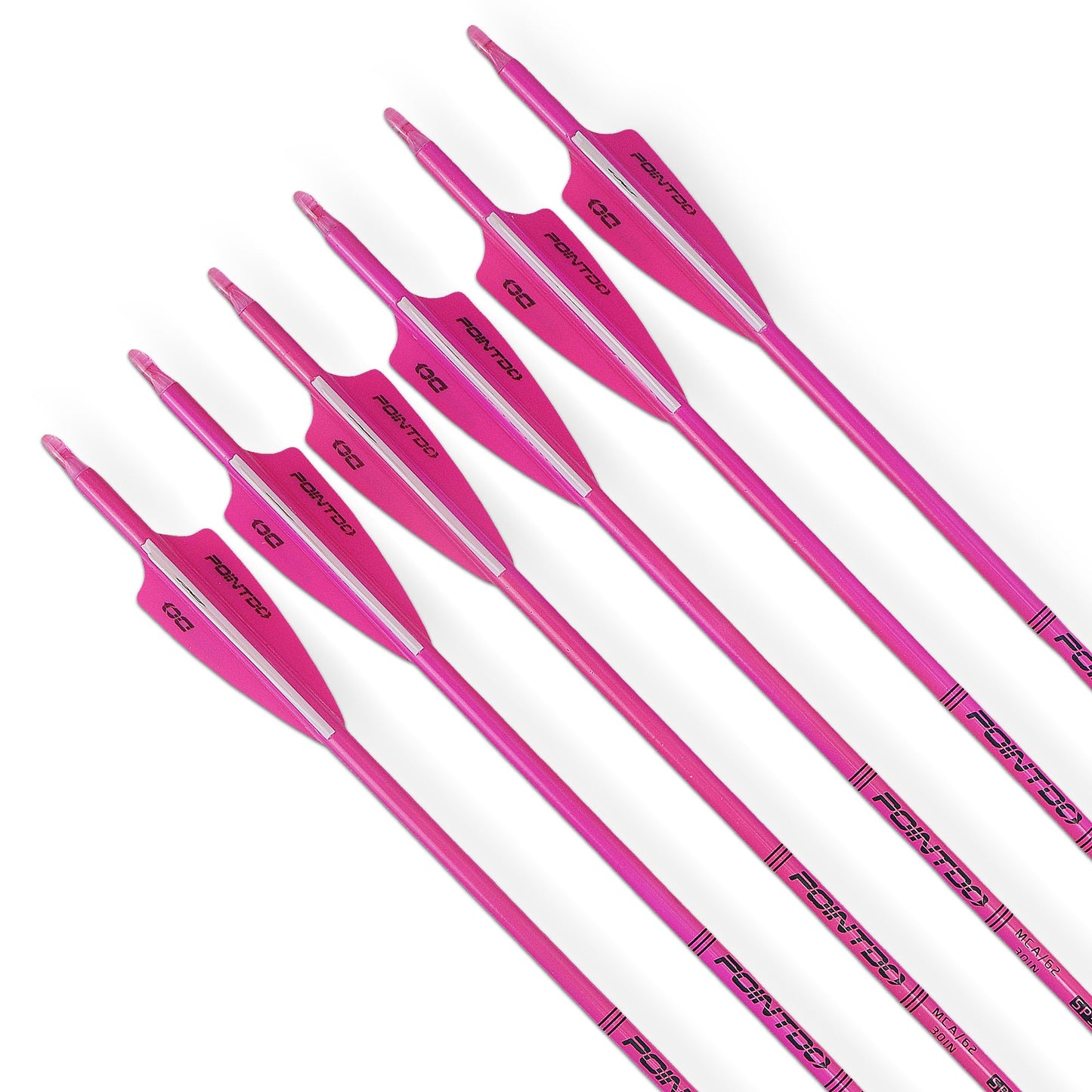 30inch Carbon Arrow Fluorescence Color Targeting and Practice and Hunting Arrows for Compound Bow and Recurve Bow with Removable Tips(Pack of 12)