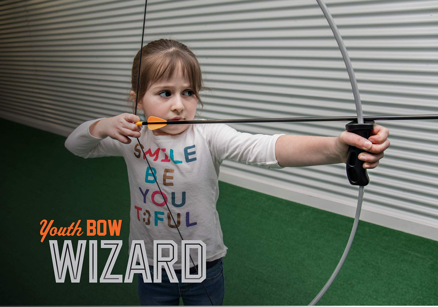 Bear Archery Wizard Bow for Youth, Recommended Ages 5-10, Ambidextrous, Continuous Draw Weight Up to 18 lb., Continuous Draw Length Up to 24-inches