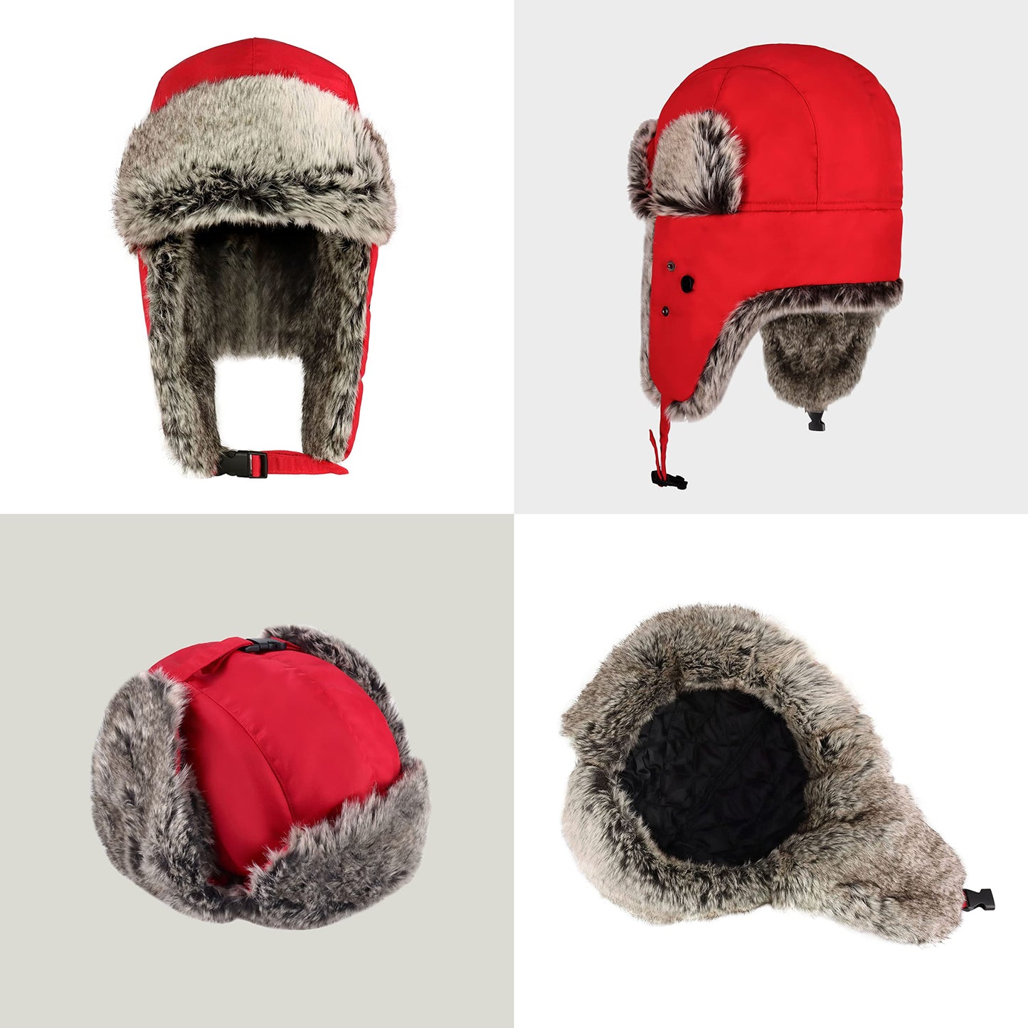 CHOK.LIDS Waterproof Winter Trappers Unisex Premium Strength Ushanka Ear Flap Chin Strap Cold Weather Outdoor