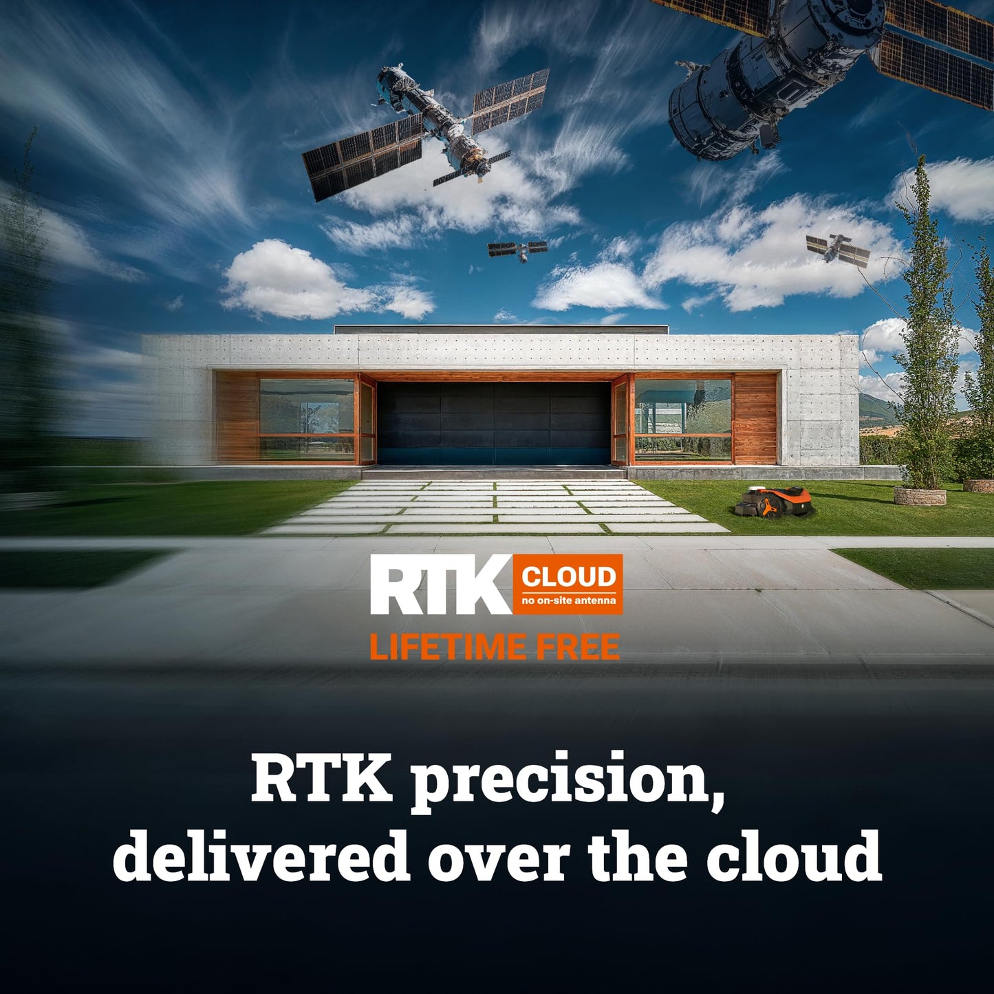 WORX Landroid Vision Cloud Robot Lawn Mower, No Perimeter Wire Robot Mower for 1/2 Acre, AI Obstacle Avoidance + RTK Cloud Navigation, Auto Mapping, App Control, WR320