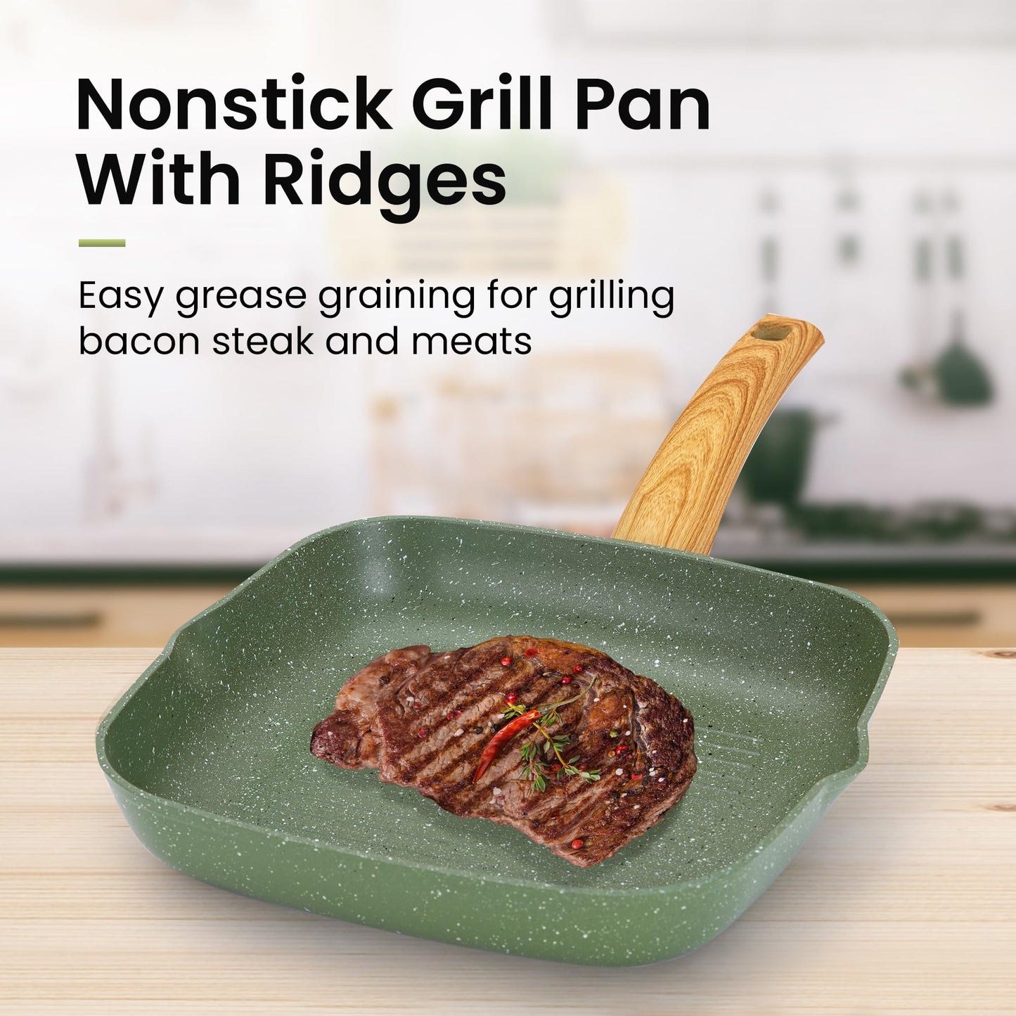 30 Piece Pots and Pans Set Non Stick, Granite Induction Cookware Sets, Nonstick Kitchen Cookware Sets, Non Toxic Cookware Set with Frying Pans and Saucepan, Kitchen Pots and Pans Set, Black