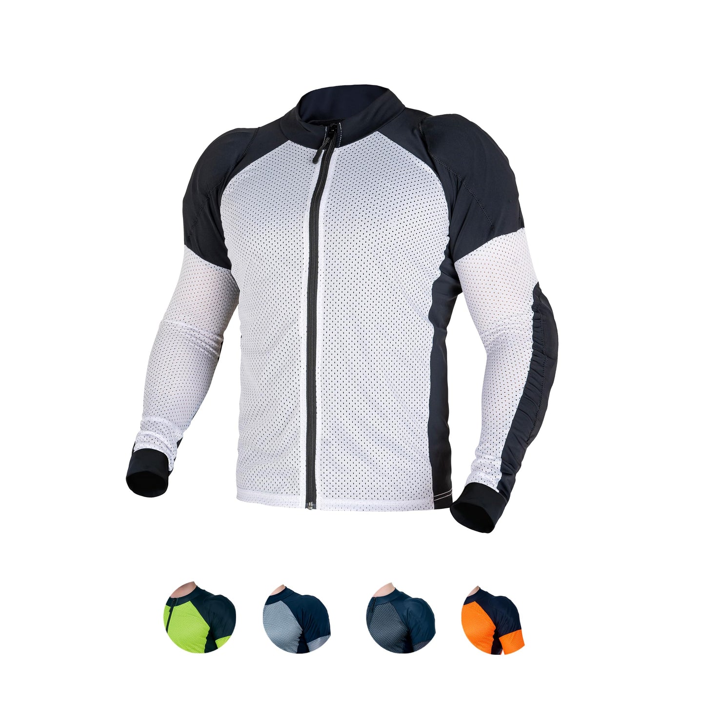 WICKED STOCK Mesh Armored Motorcycle Shirt - CE Level 2 Unisex Motorcycle Protective Shirt for Summer with Removable Padding