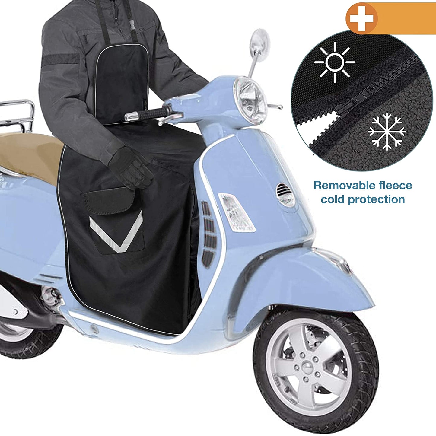 Scooter Leg Cover - Motorbike Leg Cover - Scooter Blanket for All Scooters - Universal Size - German TUV Certified