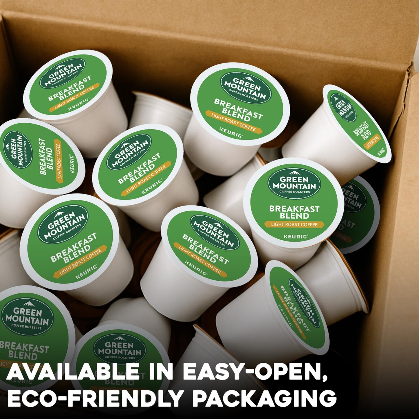 Green Mountain Coffee Roasters Breakfast Blend Single-Serve Keurig K-Cup Pods, Light Roast Coffee, 96 Count