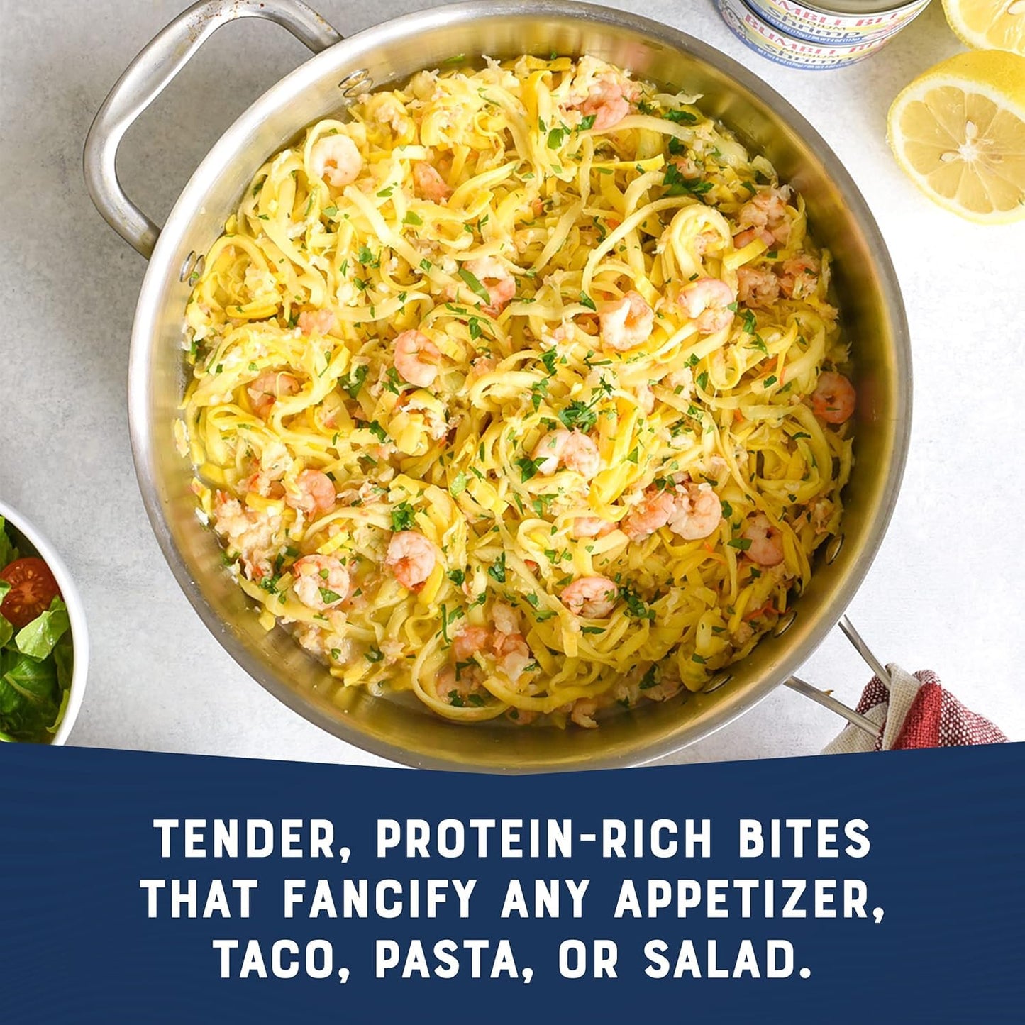 Bumble Bee Tiny Canned Shrimp, 6 oz Can - Shrimp in Water, Cooked, Peeled, Deveined - 22g Protein per Serving - Gluten Free