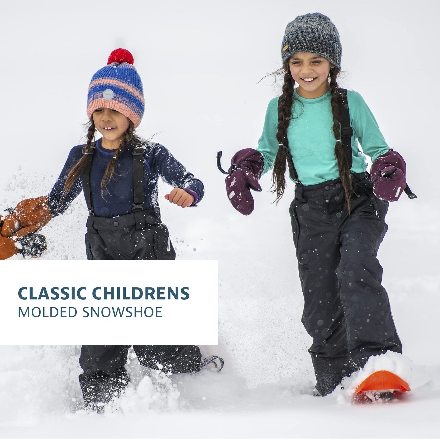 Yukon Charlie's Penguin Children's Molded Snowshoe Kit, 7-inch x 16-inch, Includes Snowshoes, Trekking Poles and Travel Bag