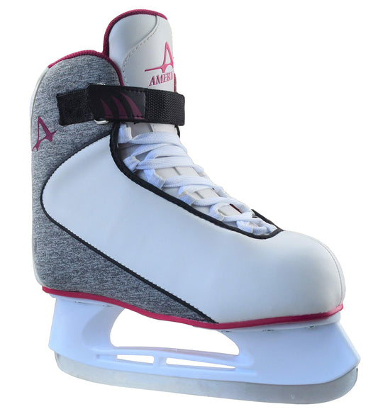 American Athletic Shoe Women's Soft Boot Hockey Skates, Grey, 8