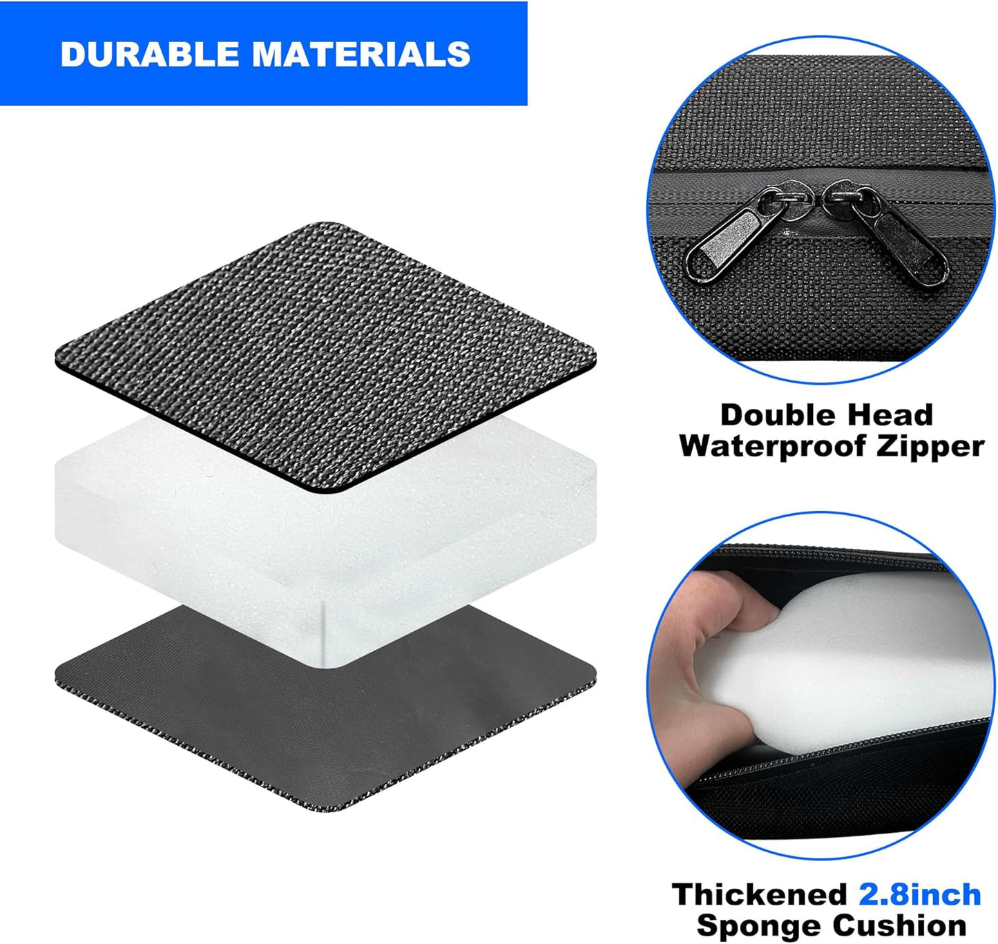 MYDAYS Universal ATV Rack Pad, Breathable Shock Absorption Water-Resistant ATV Seat Cushion for Four Wheeler Polaris Sportsman Kawasaki Arctic Cat