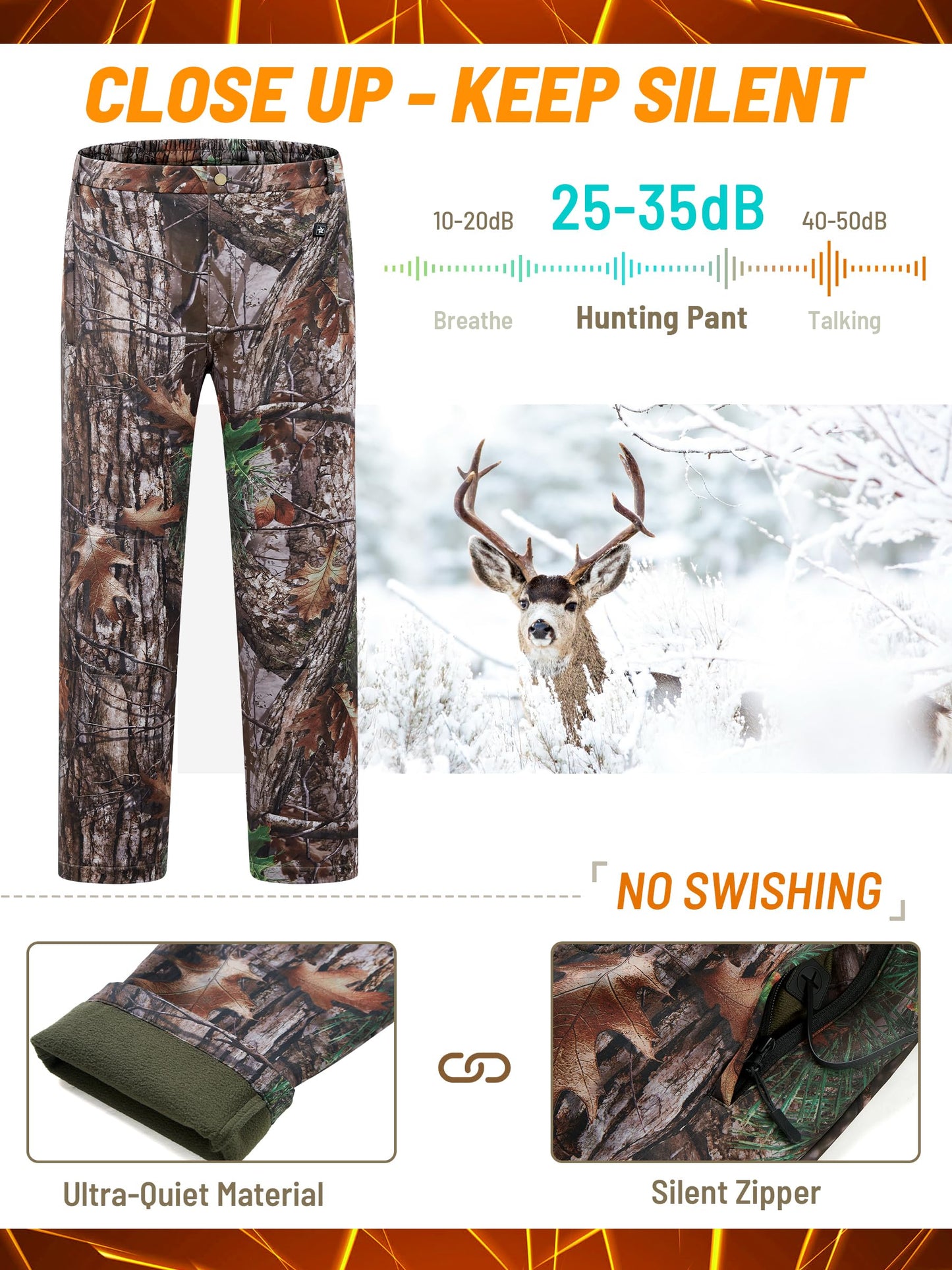 NEW VIEW Women Camo Heated Pants with 10000mAh Battery Pack, Fleece Lined Insulated Hunting Pants for Cold Winter Outdoors