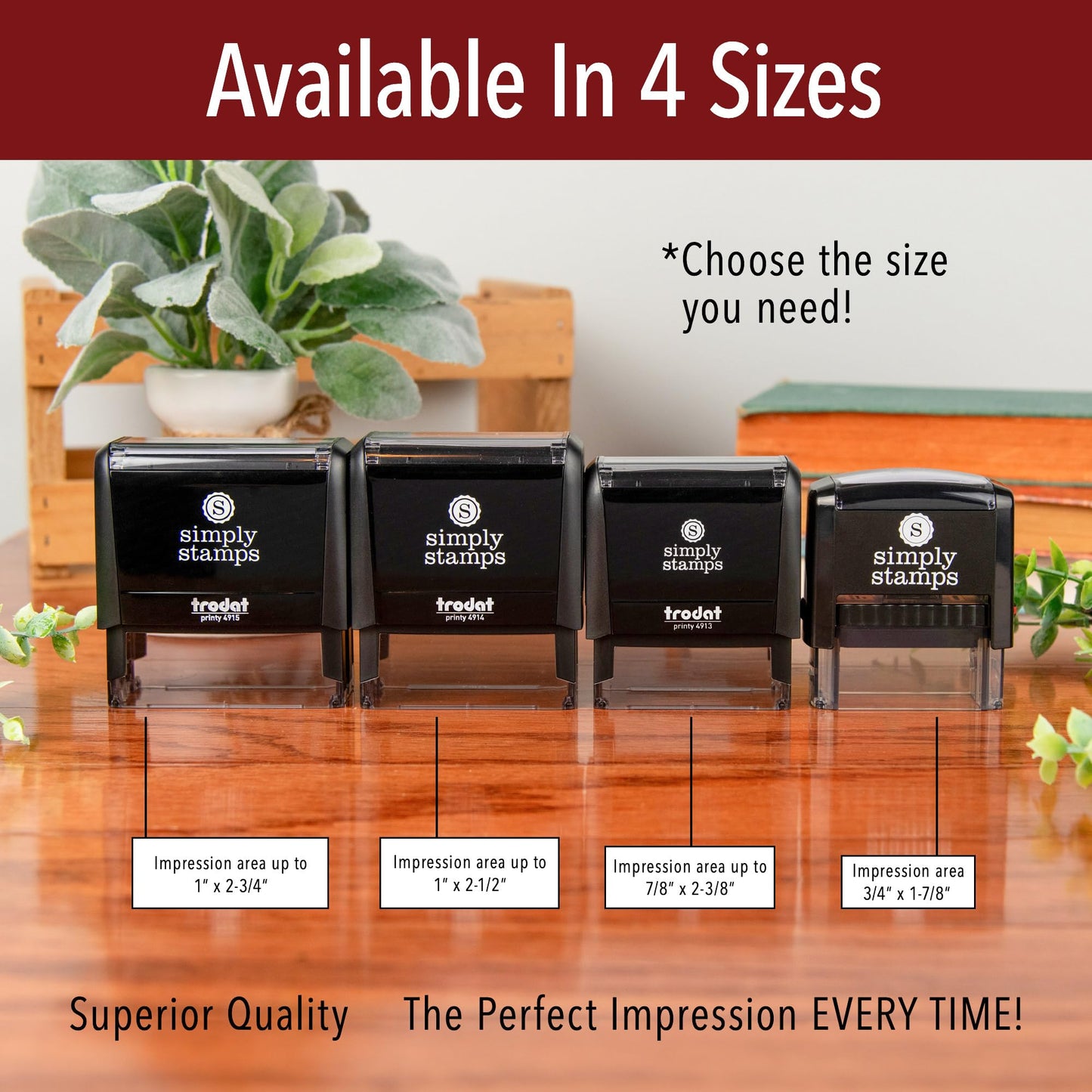Custom Text Office Stamp | 4 Different Sizes | 20 Designs | Multiple Color Options | Up to 3 Lines of Text | Perfect for Quick Validation of Office Documents (Custom Text, Large)