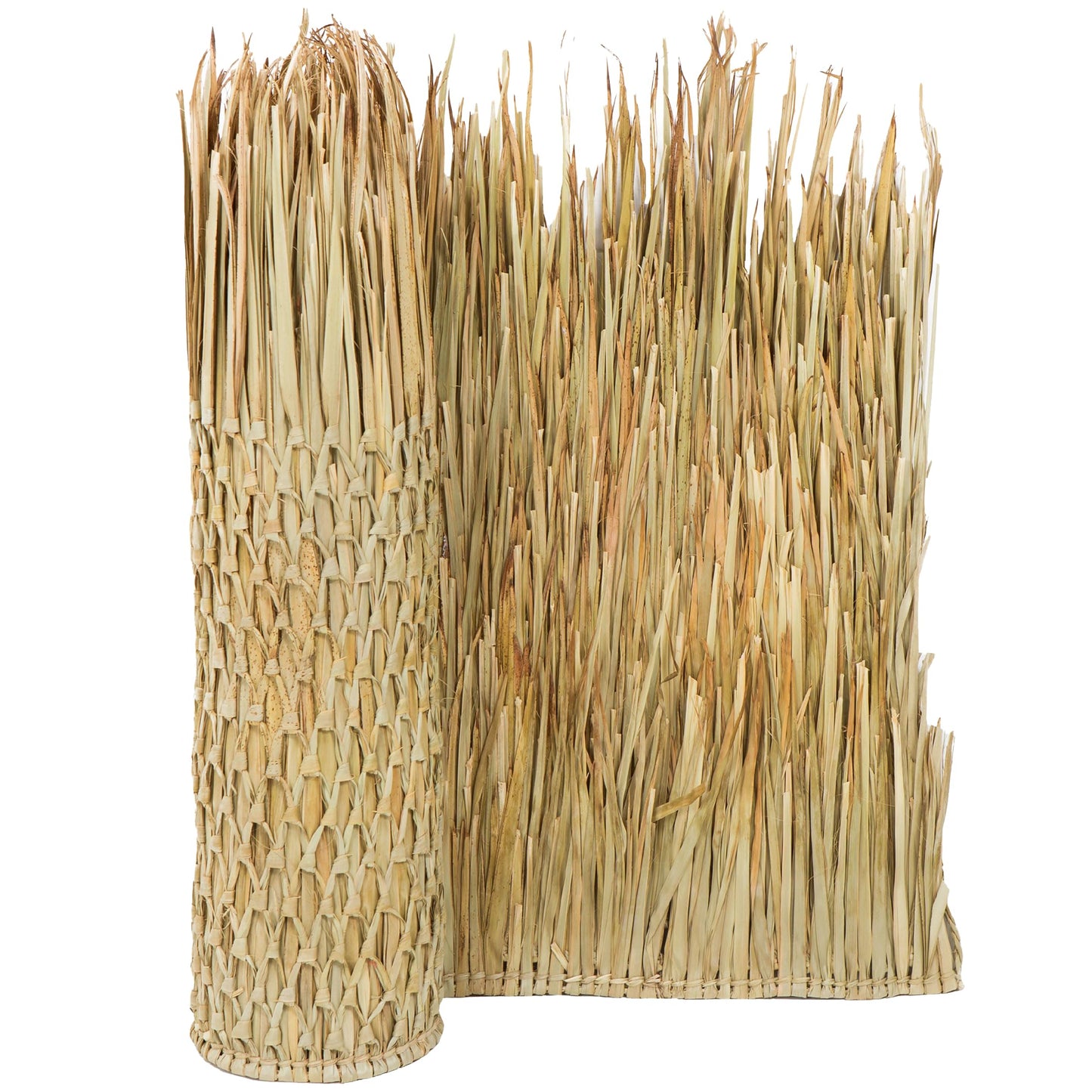 Forever Bamboo Mexican Palm Thatch Roof Runner Roll for Eco-Friendly Duck Blind Grass Tiki Hut Palapa Roofing Tiki Bars 35 in H x 8 ft L