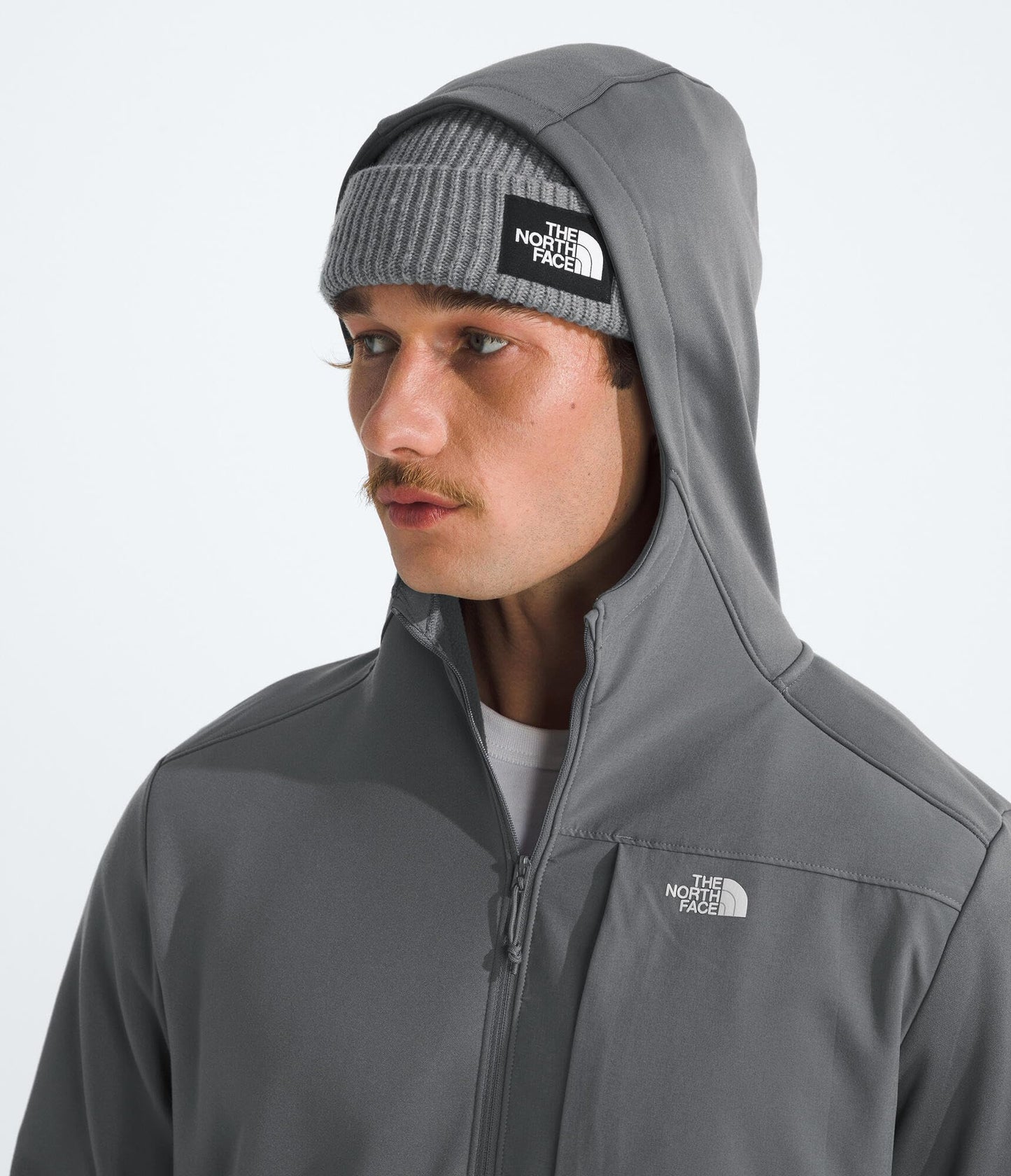 THE NORTH FACE Men's TNF Performance Fleece Full Zip Hoodie | Lightweight Hooded Top, Elastic Binding & Zip Pockets
