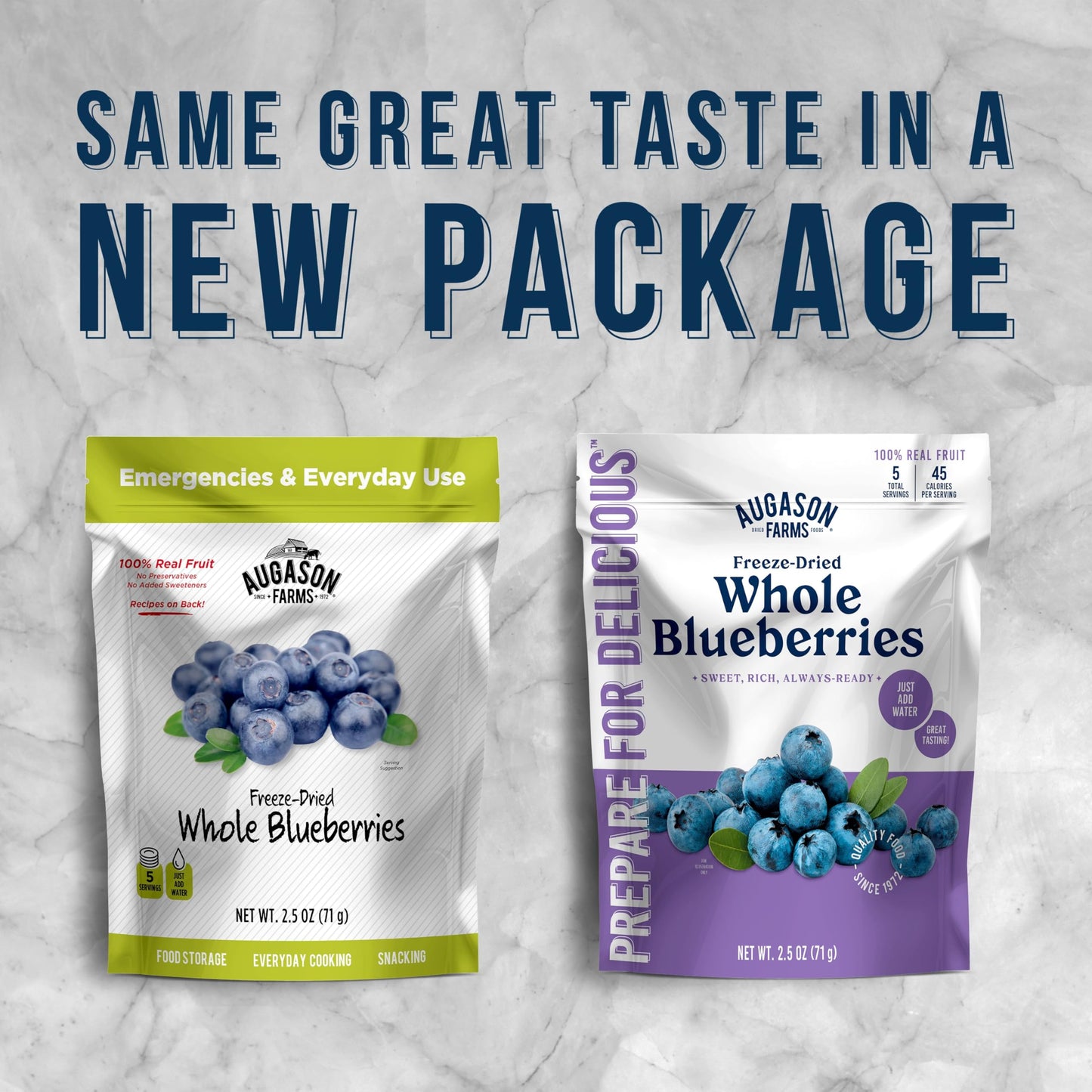 Augason Farms Freeze Dried Whole Blueberries Can, Emergency Food Supply, Everyday Meals, 26 Servings