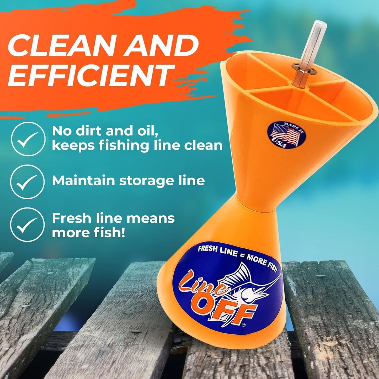 Line Off Stripper Removes Strip Line Fishing Reel Accessories (Orange)