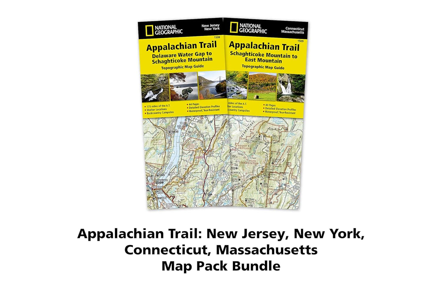 Appalachian Trail: New Jersey, New York, Connecticut, Massachusetts [Map Pack Bundle] (National Geographic Trails Illustrated Map)