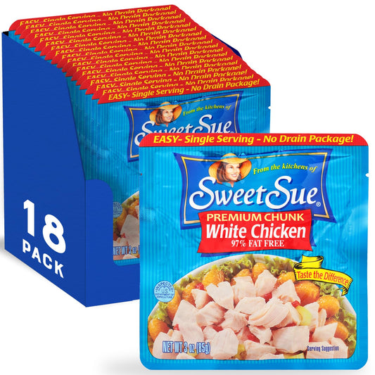 Sweet Sue Chunk White Chicken in Water, 5 oz Can (Pack of 24) - 11g Protein per Serving - Gluten Free, Keto Friendly - Great for Snack, Lunch or Dinner Recipes