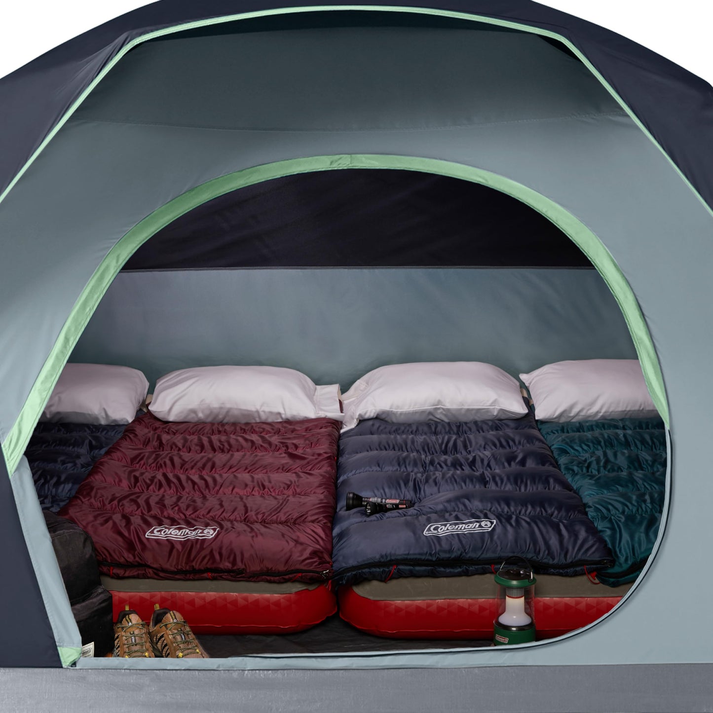 Coleman Skydome Tent with 5 Minute Setup, 2/4/6/8-Person Weatherproof Tent with Rainfly & Carry Bag, 20% More Headroom Than Traditional Canopies