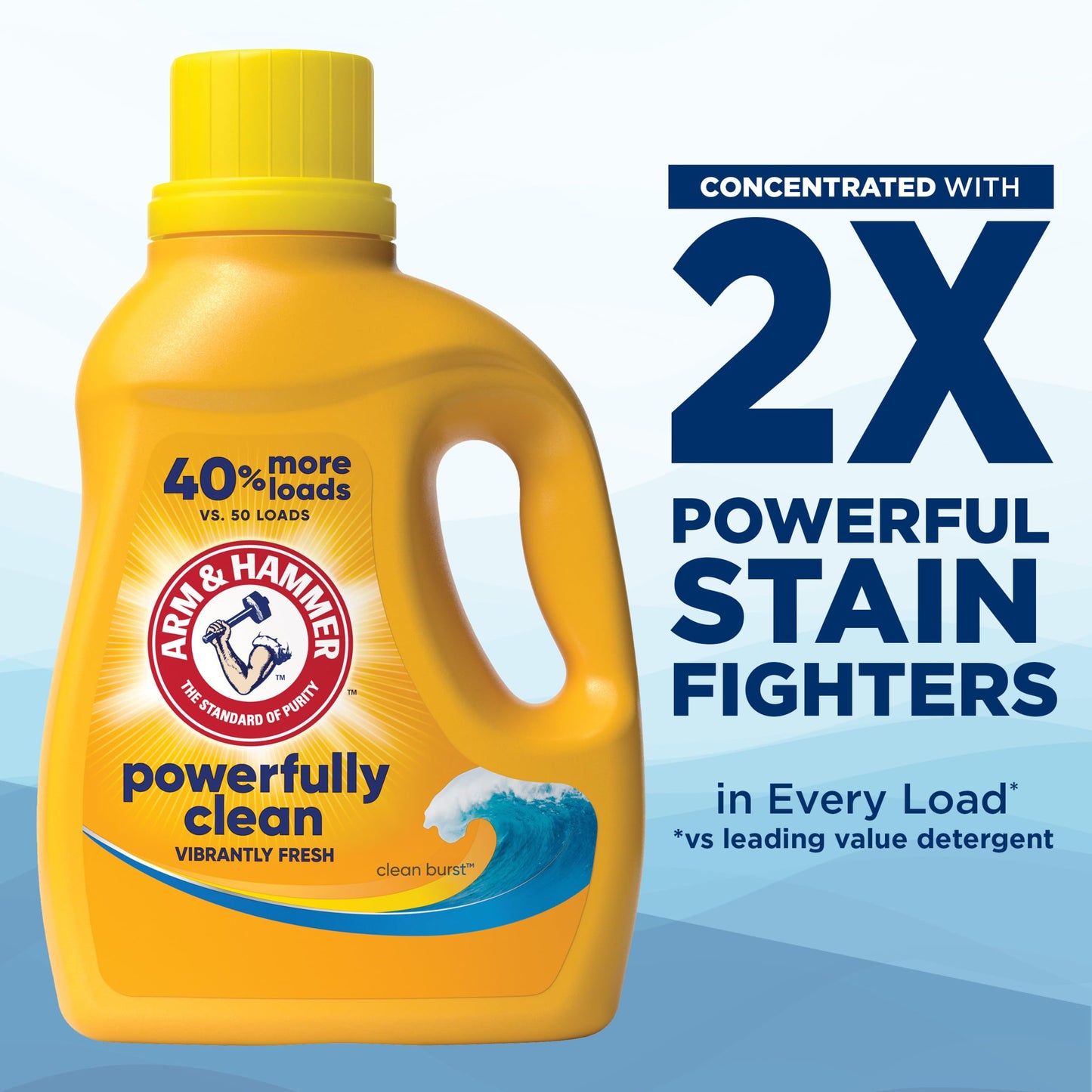 ARM & HAMMER Liquid Laundry Detergent, Clean Burst Fresh, 170 fl oz, 170 Loads