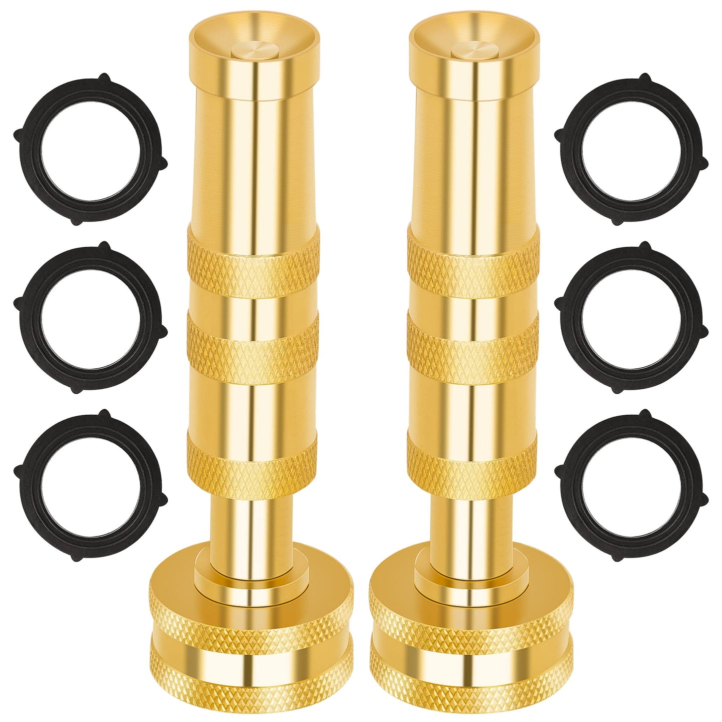 AUTOMAN-Garden-Hose-Nozzle, ABS Water Spray Nozzle with 7 Adjustable Watering Patterns, Slip Resistant for Watering Plants, Lawn& Garden, Washing Cars, Cleaning, Showering Pets & Outdoor Fun.