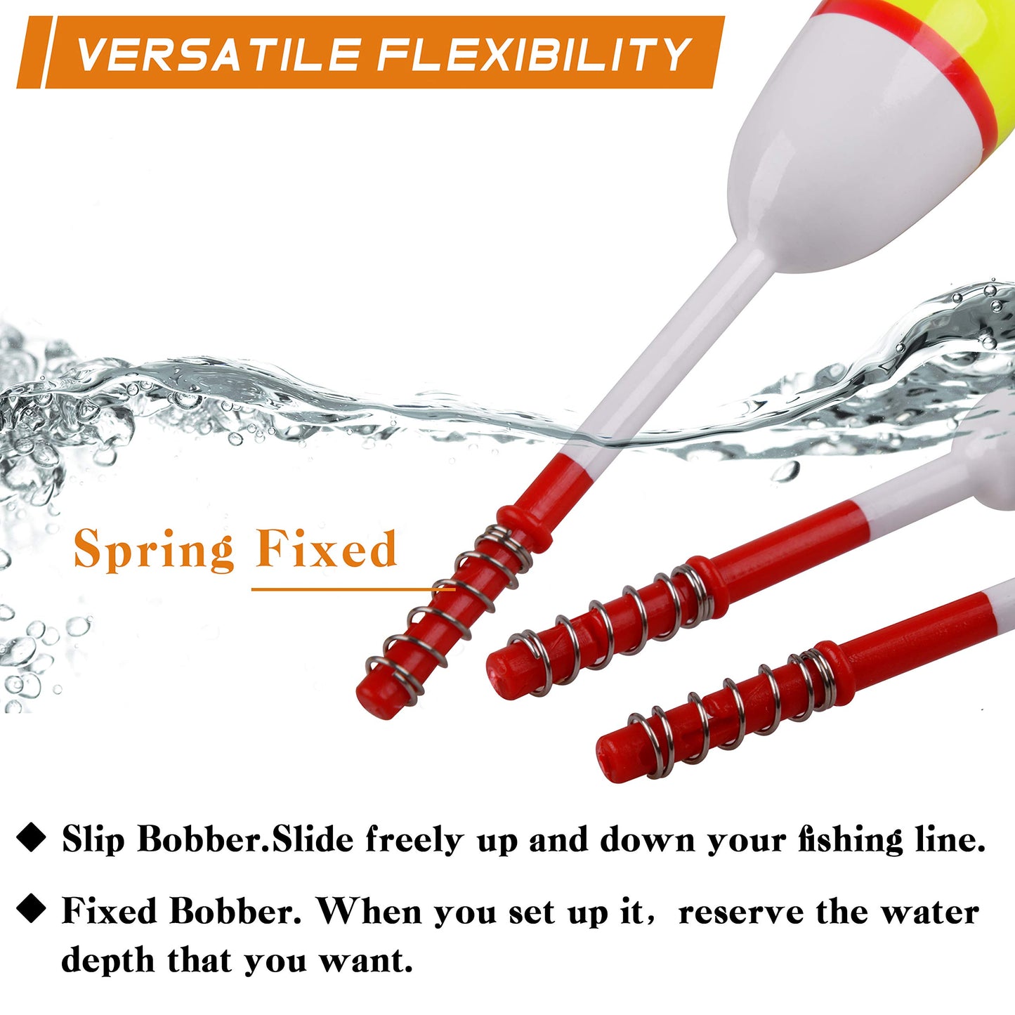Fishing Floats and Bobbers Slip Bobbers for Fishing Spring Oval Stick Floats Slip Bobbers for Crappie Catfish Trout Fishing