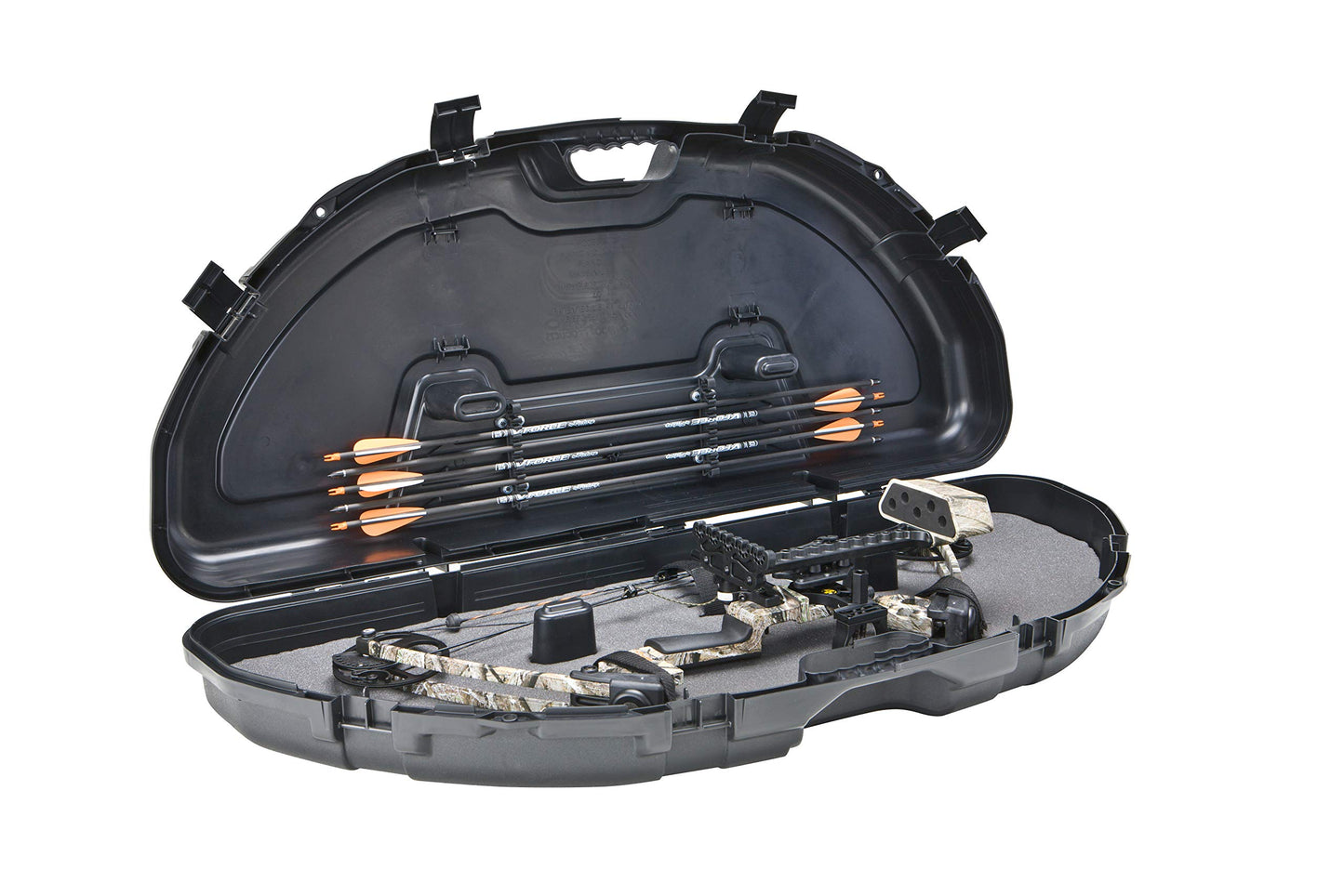 Plano Protector Compact Bow Case, Black, Hard Bow Case, Holds up to Five Arrows, Anti-Crush Archery Storage and Protection