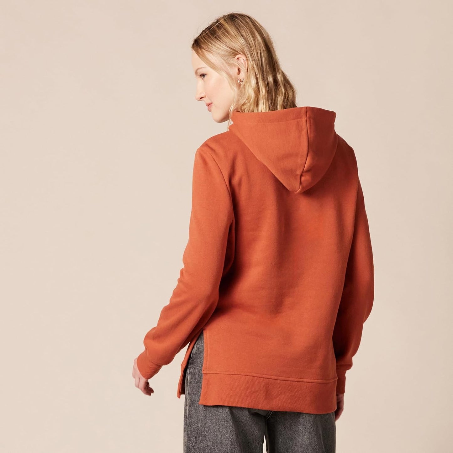 Amazon Essentials womens Fleece Hooded Tunic Sweatshirt
