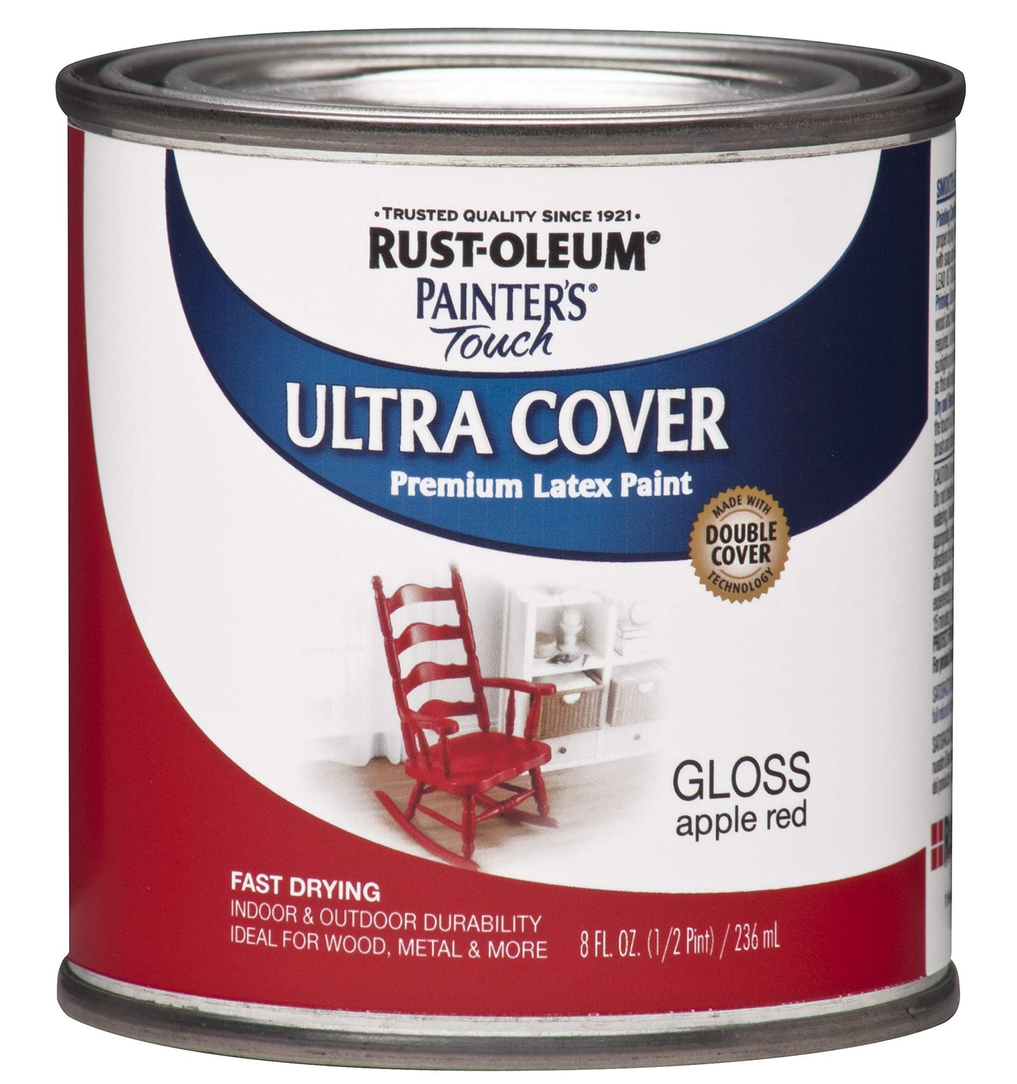 Rust-Oleum 1976502 Painter's Touch Latex Paint, Flat Black 32 Fl Oz, 1 Quarts, (Pack of 1)