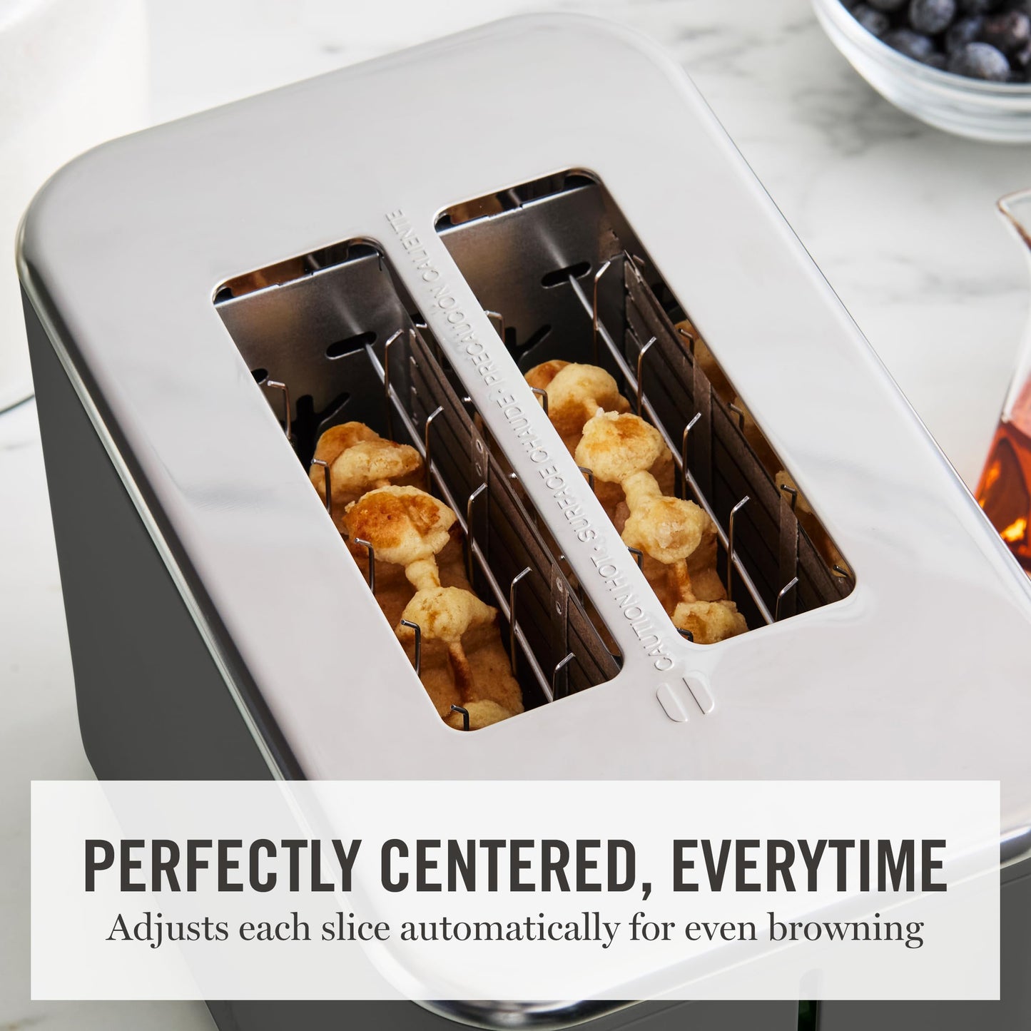 Martha Stewart 4 Slice Toaster, 10 Shade Settings with Defrost, Cancel, Bagel & Gluten-Free, Extra-Wide Self-Centering Slots for Waffles, Artisan Bread, Removable Crumb Tray, Cord Wrap,1800W, Honeydew