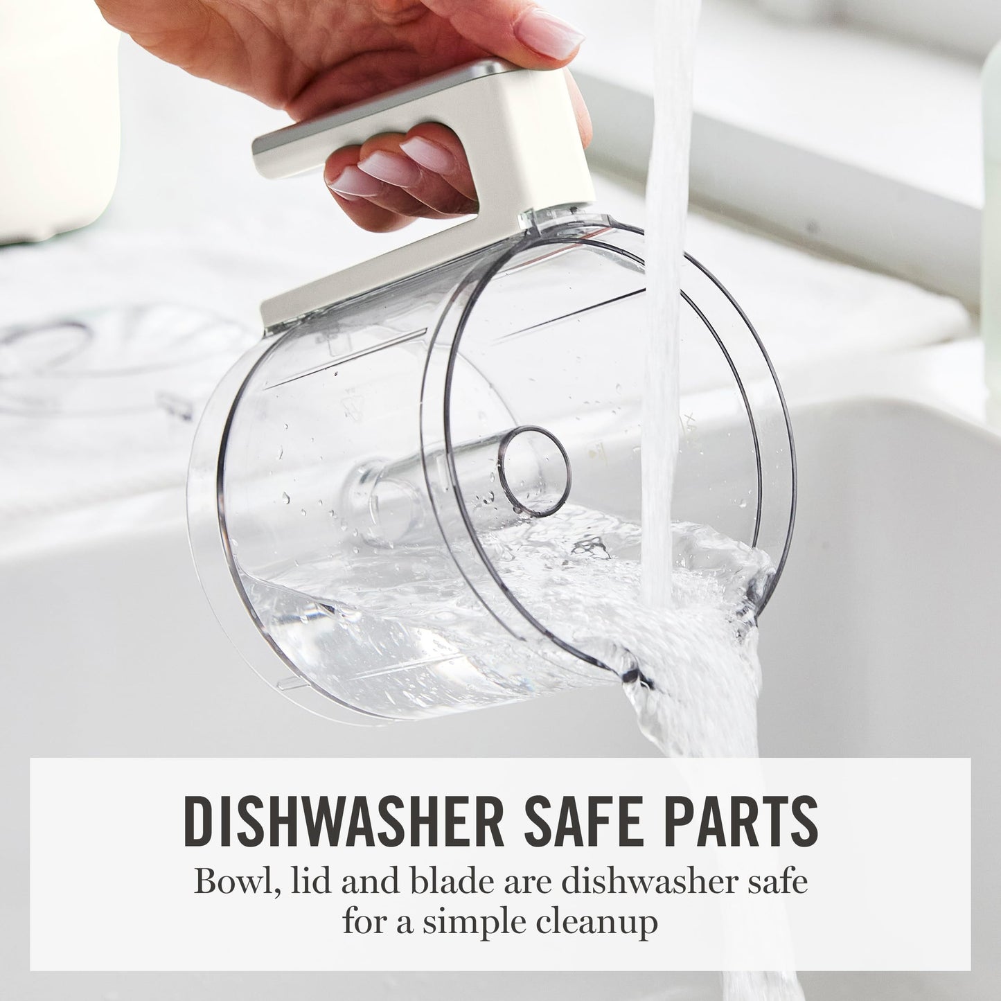 Martha Stewart 3 Cup Electric Food Chopper, Vegetable & Herb Mini Food Processor, 24oz BPA-Free Bowl, Stainless Steel Blades, Pour Spout, Dicing, Mincing, Chop & Puree, Dishwasher Safe, Caviar