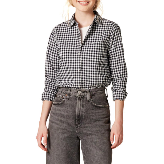 Amazon Essentials Women's Regular-Fit Long-Sleeve Button-Down Poplin Shirt, Business Casual, Office Work