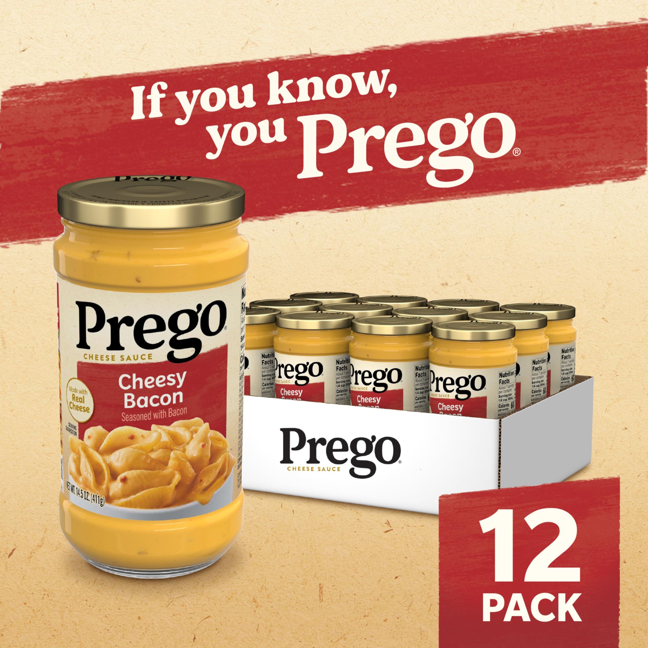 Prego Alfredo Pasta Sauce with Roasted Garlic and Parmesan Cheese