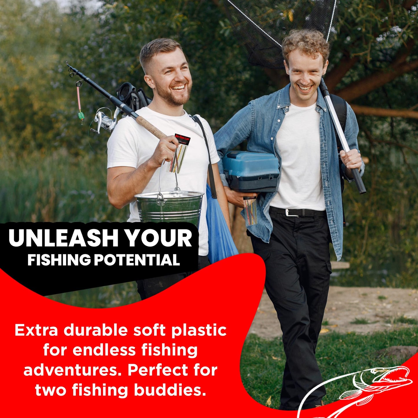 Made in USA Weedless Pre-Rigged Fishing Lures Bass Set, Pike, and Anything in Between - USA - Extra Durable Soft Plastic Swimbaits for Bass Fishing Lures - 5 PCS Bass Baits and Lures Pack(Variety)