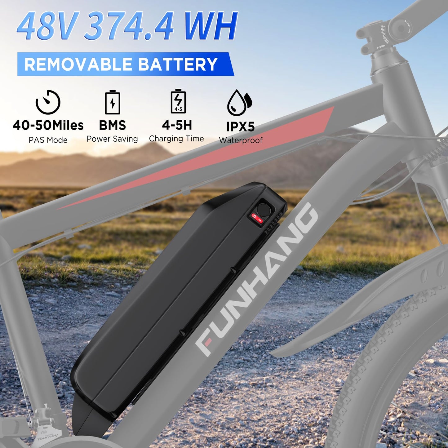 Electric Bike for Adults, 26'' 1000W Peak Ebike, Up to 50 Miles 21.7MPH Electric Mountain Bike with 48V Removable Battery, Adjustable Stem, Lockable Suspension Fork, 21-Speed, UL 2849 Certified