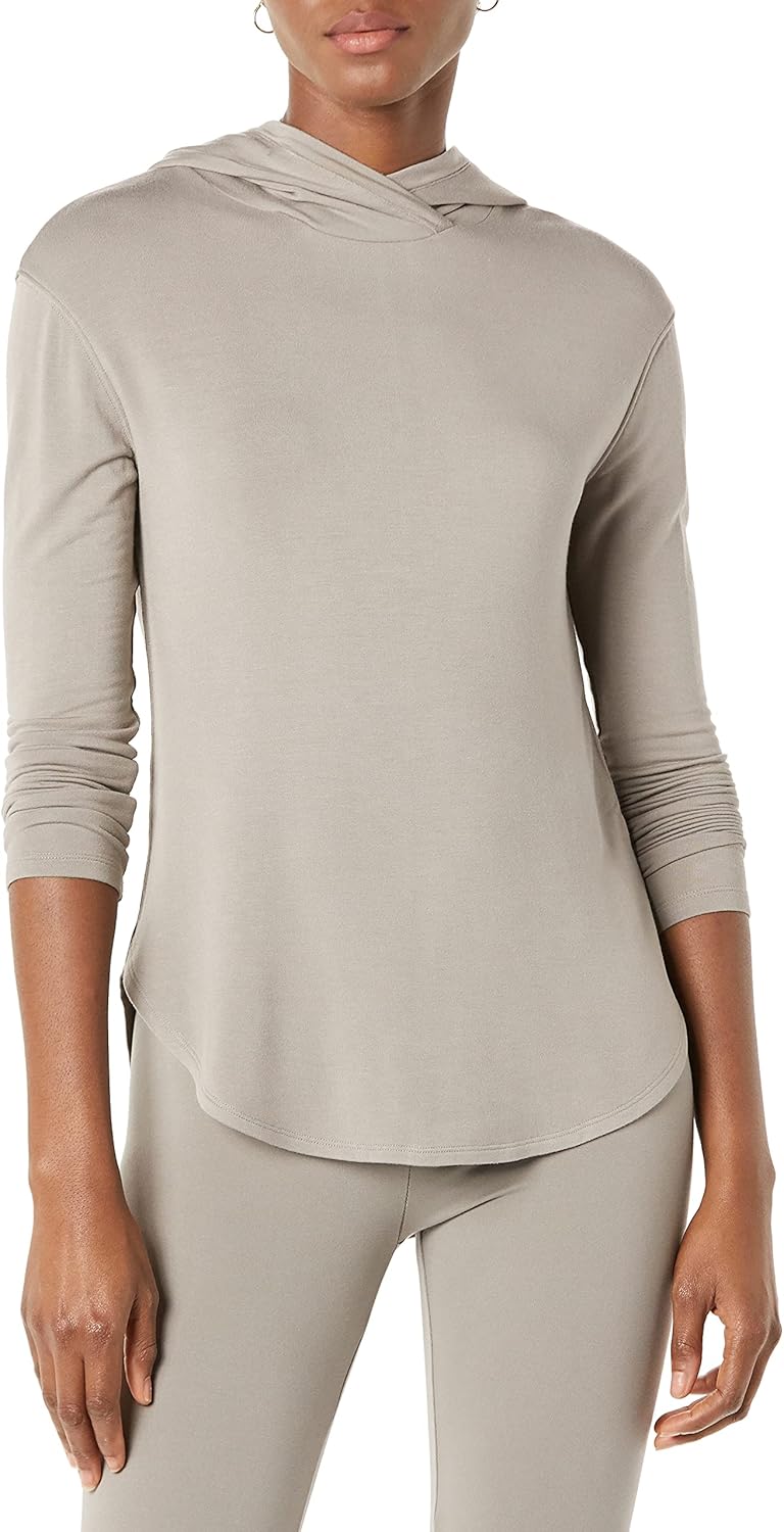 Amazon Essentials Women's Supersoft Terry Hoodie, Standard-Fit Long-Sleeve Pullover