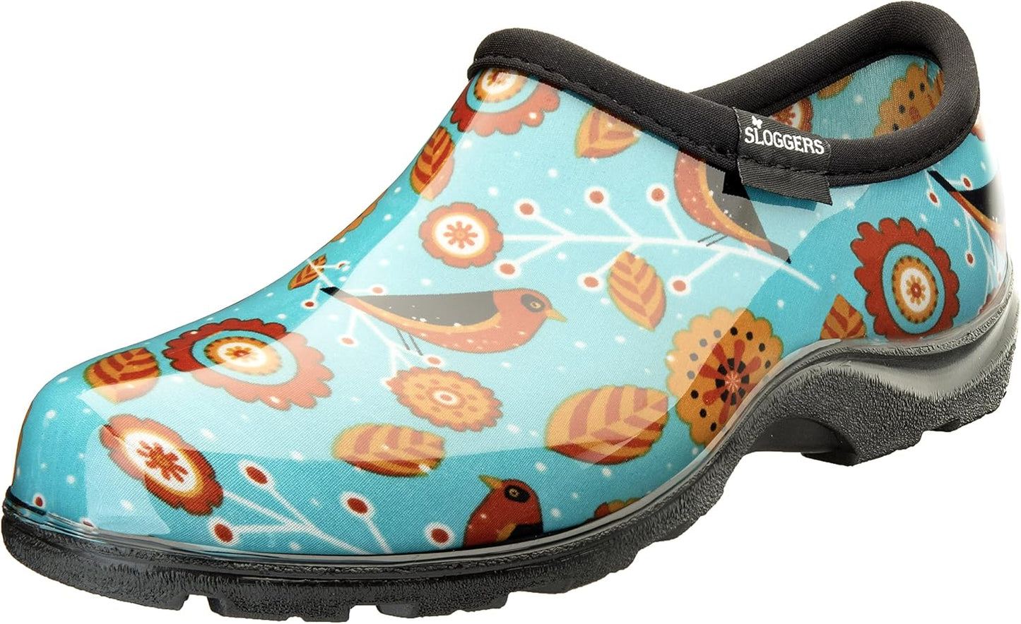 Sloggers Original Waterproof Rain and Garden Shoe for Women– Outdoor Slip-On Garden Clog - Made in The USA with Premium Comfort Insole and Arch Support - Classic Chicken Black, Size 8