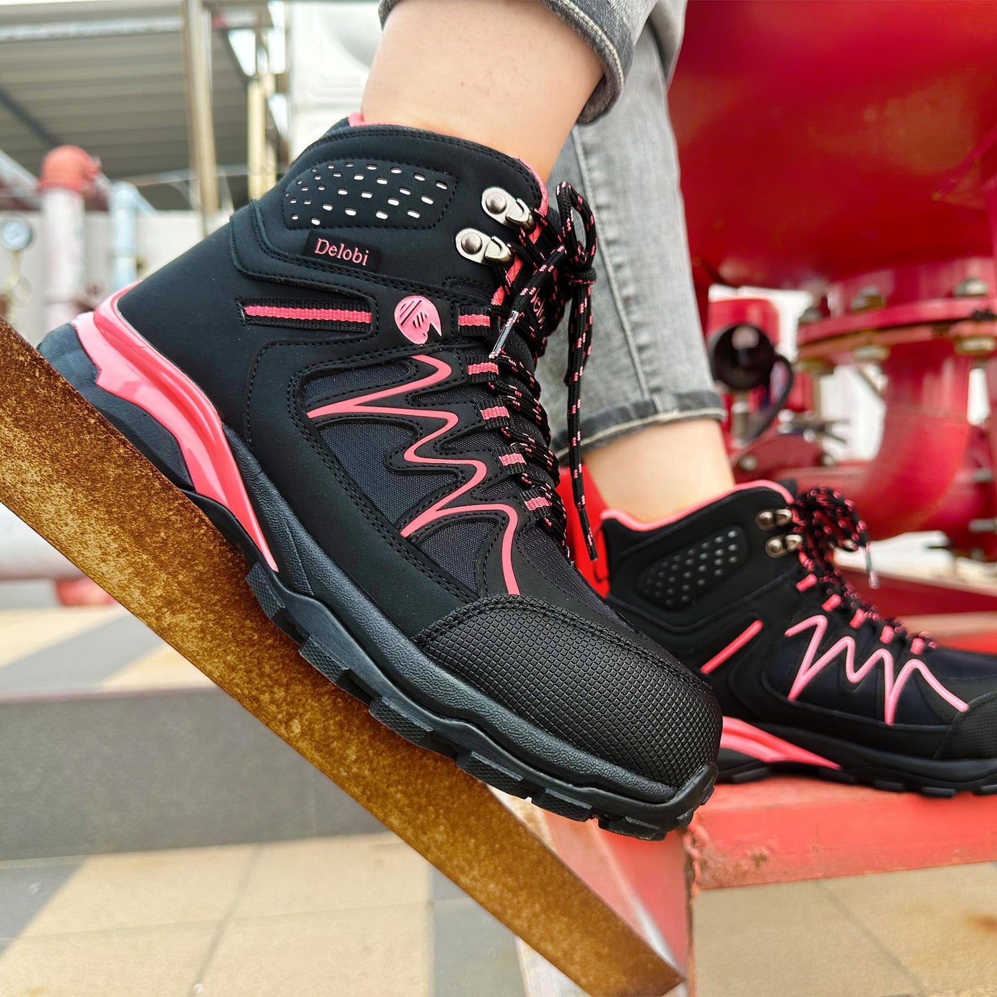 Steel Toe Work Boots for Women - Insulated Work Boots Steel Toe Sneakers Comfortable Construction Boot Lightweight Work & Safety Toe Shoes Gifts for Construction Workers for Work Construction