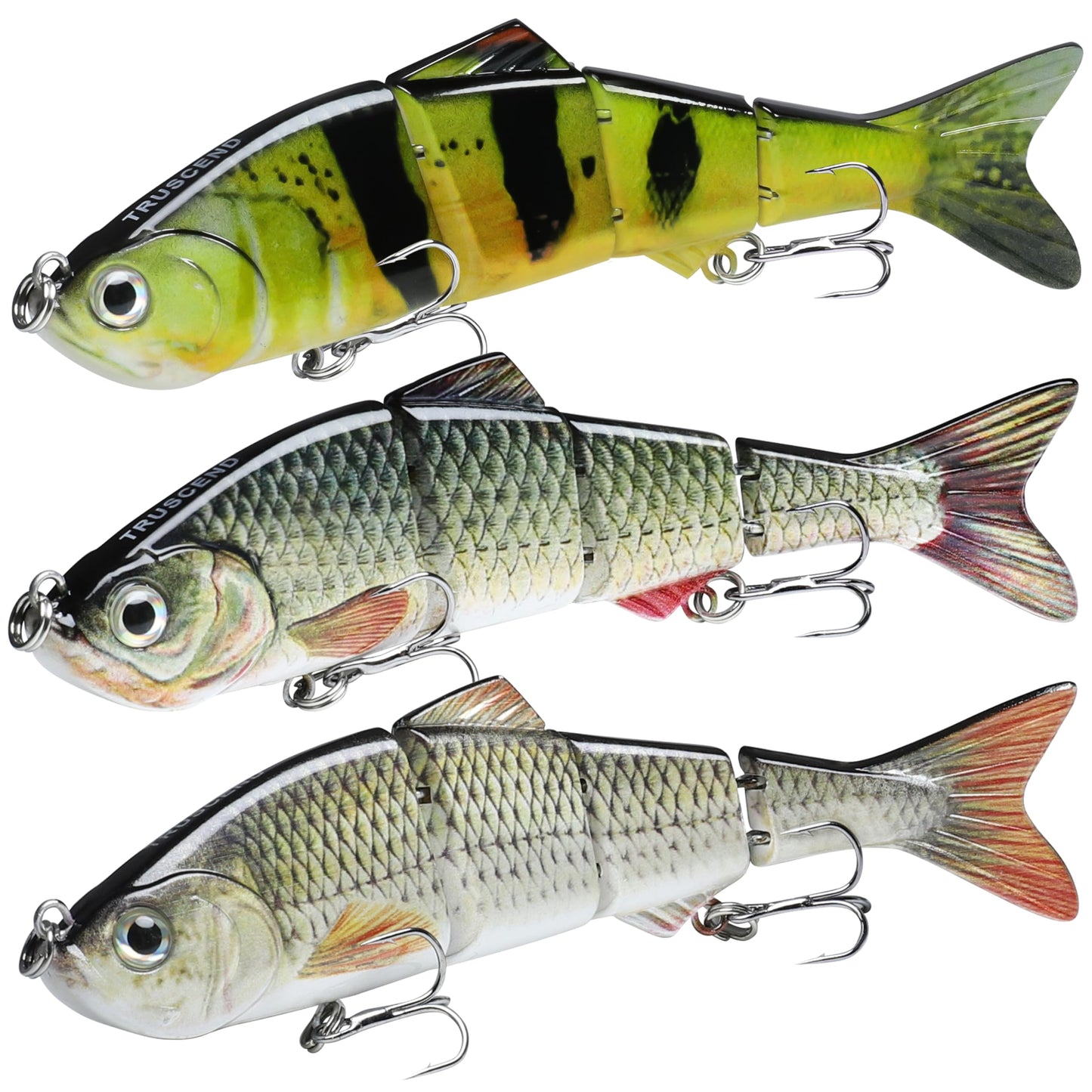 TRUSCEND Swimmax for Saltwater and Freshwater, Realistic Fishing Lures for Bass Trout Crappie Walleye Pike Bluegill Salmon, Swimbait for Bass Fishing, Amazing Fishing Gear Gifts for Family Fishing