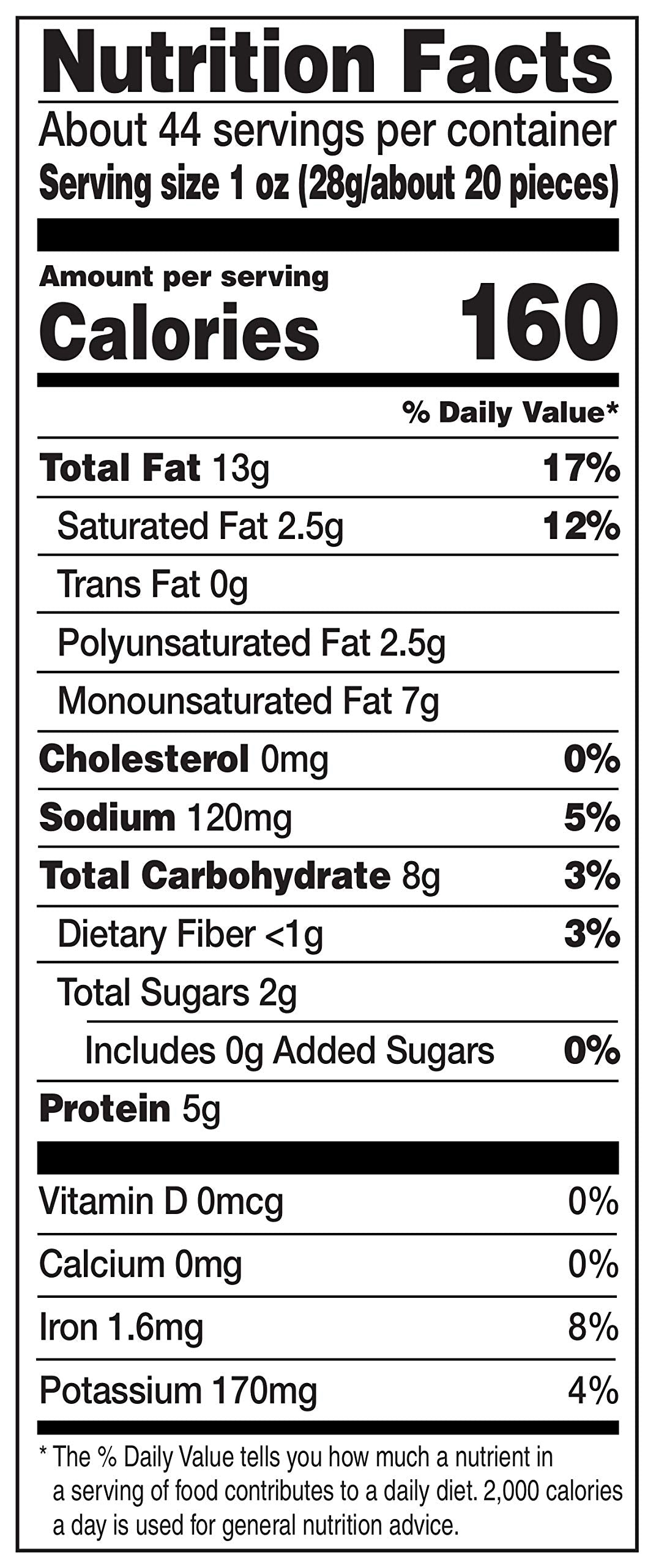 Amazon Brand - Happy Belly Fancy Whole Cashews, Roasted and Sea Salted, 44 ounce (Pack of 1)
