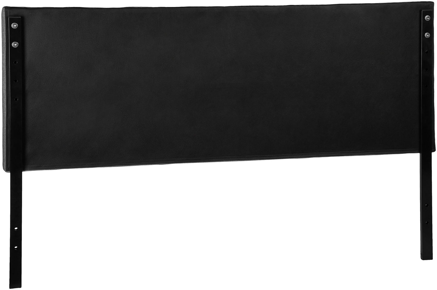 Amazon Basics Faux Linen Upholstered Tufted Headboard with Adjustable Height, King, Gray