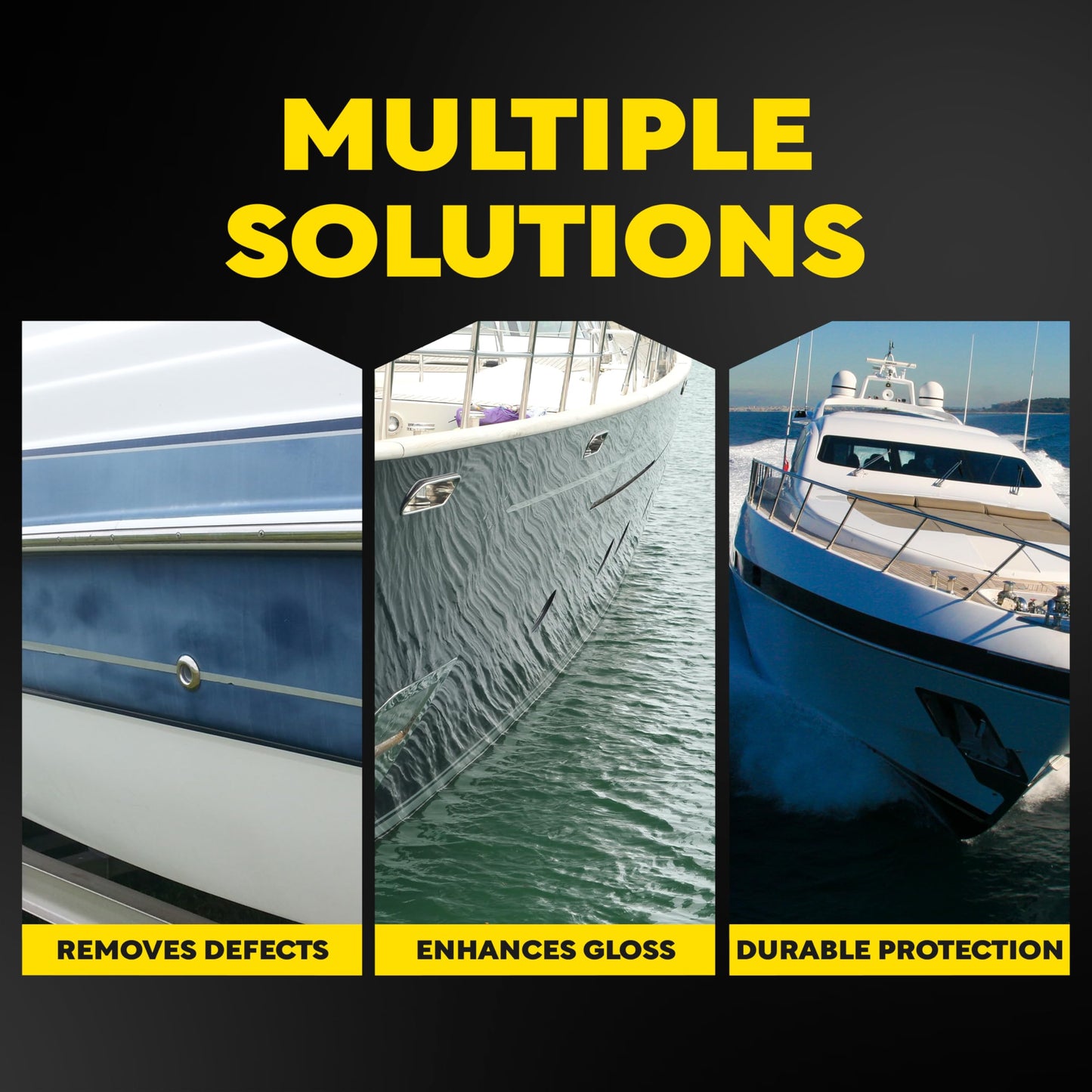 Meguiar’s Marine/RV Fiberglass Restoration System, M4965, 3-Piece Fiberglass Repair Kit with Oxidation Remover, High-Gloss Boat Polish and Wax, Christmas Gift Ideas for Car Dads
