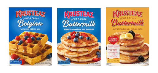 Krusteaz Complete Buttermilk Pancake and Waffle Mix, Light & Fluffy, 5 lb Bags (Pack of 6)
