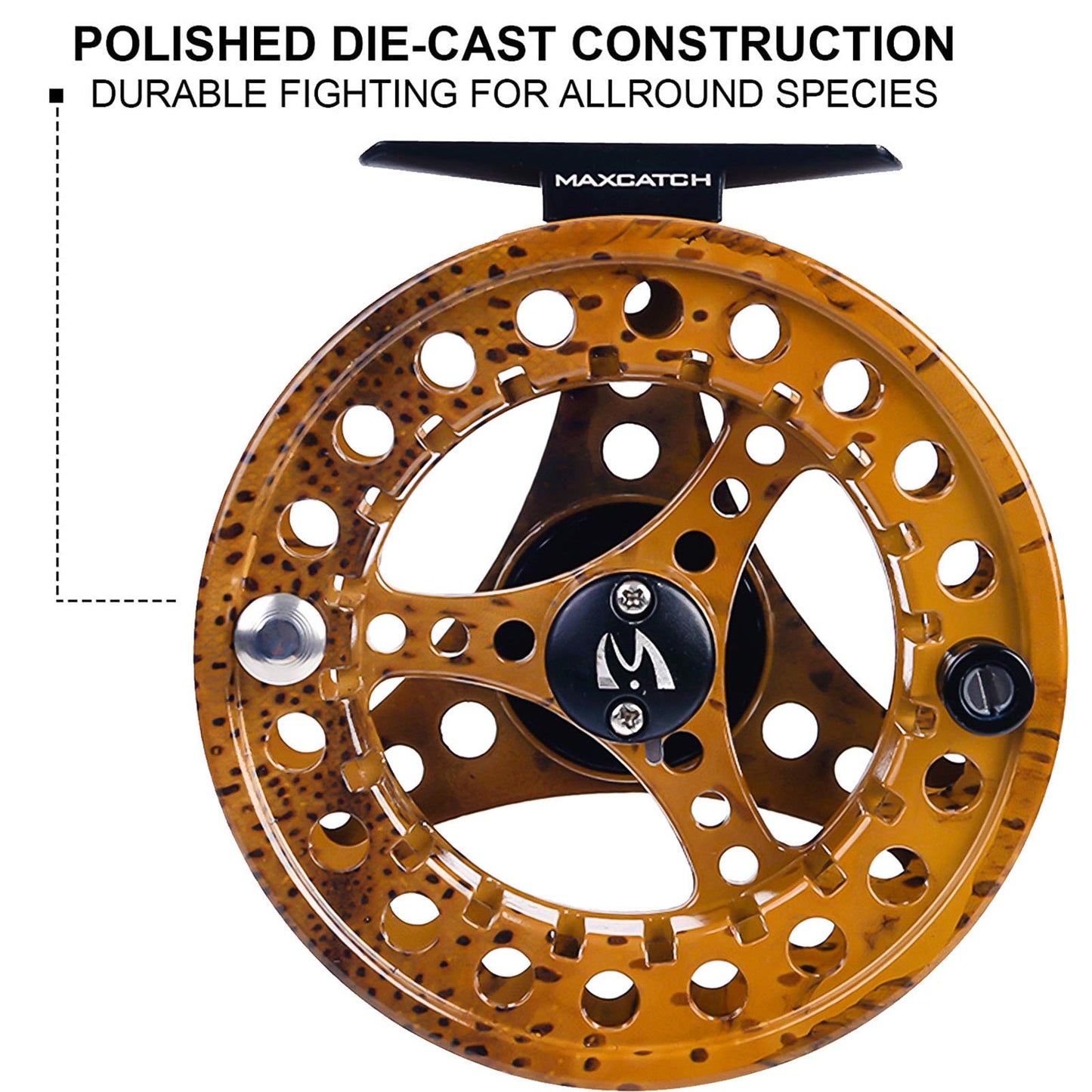 M MAXIMUMCATCH Maxcatch ECO Large Arbor Fly Fishing Reel (3/4wt 5/6wt 7/8wt) and Pre-Loaded Fly Reel with Line Combo