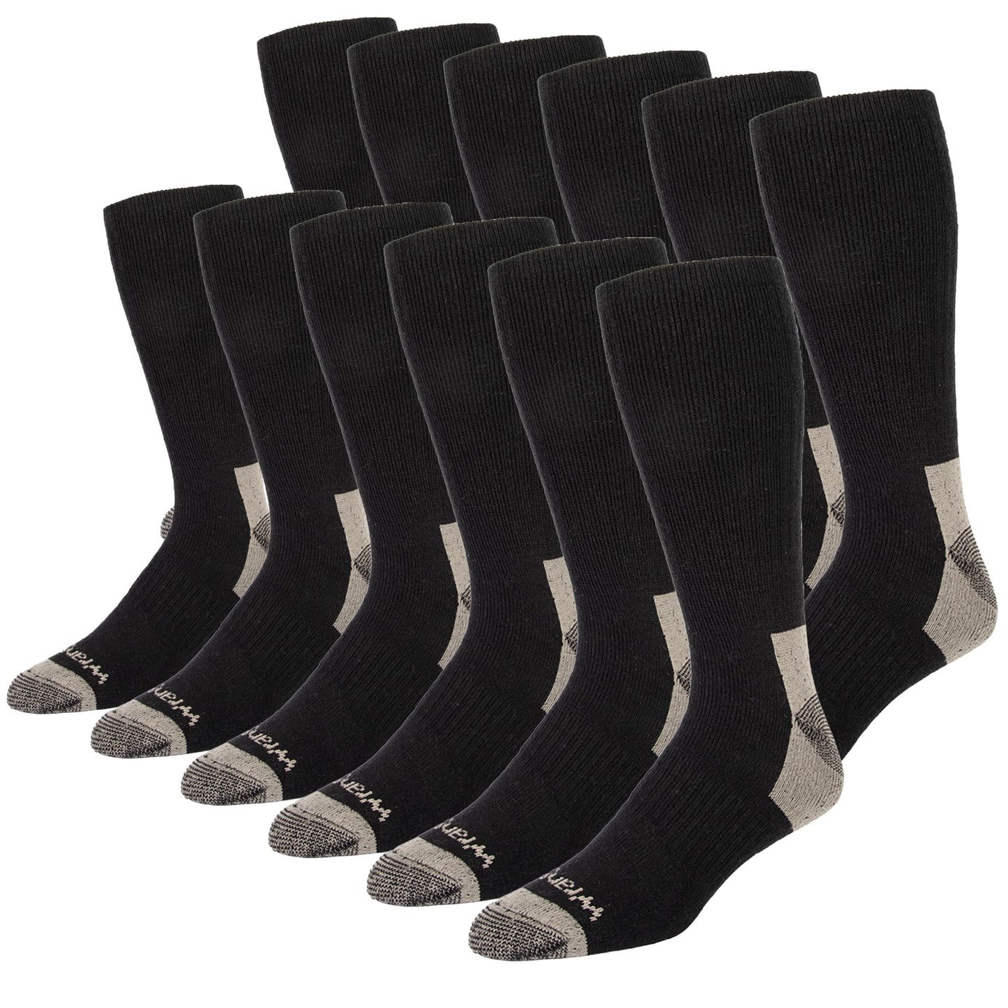 Wrangler - 365 Men's Crew Socks - Full Cushion Socks for All-Day Comfort - Fits Sizes 6-12