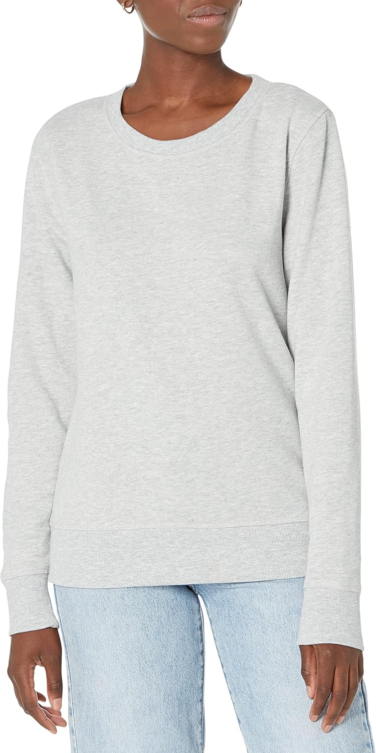 Amazon Essentials Women's Fleece Crewneck Long Sleeve Pullover Sweatshirt (Available in Plus Size)