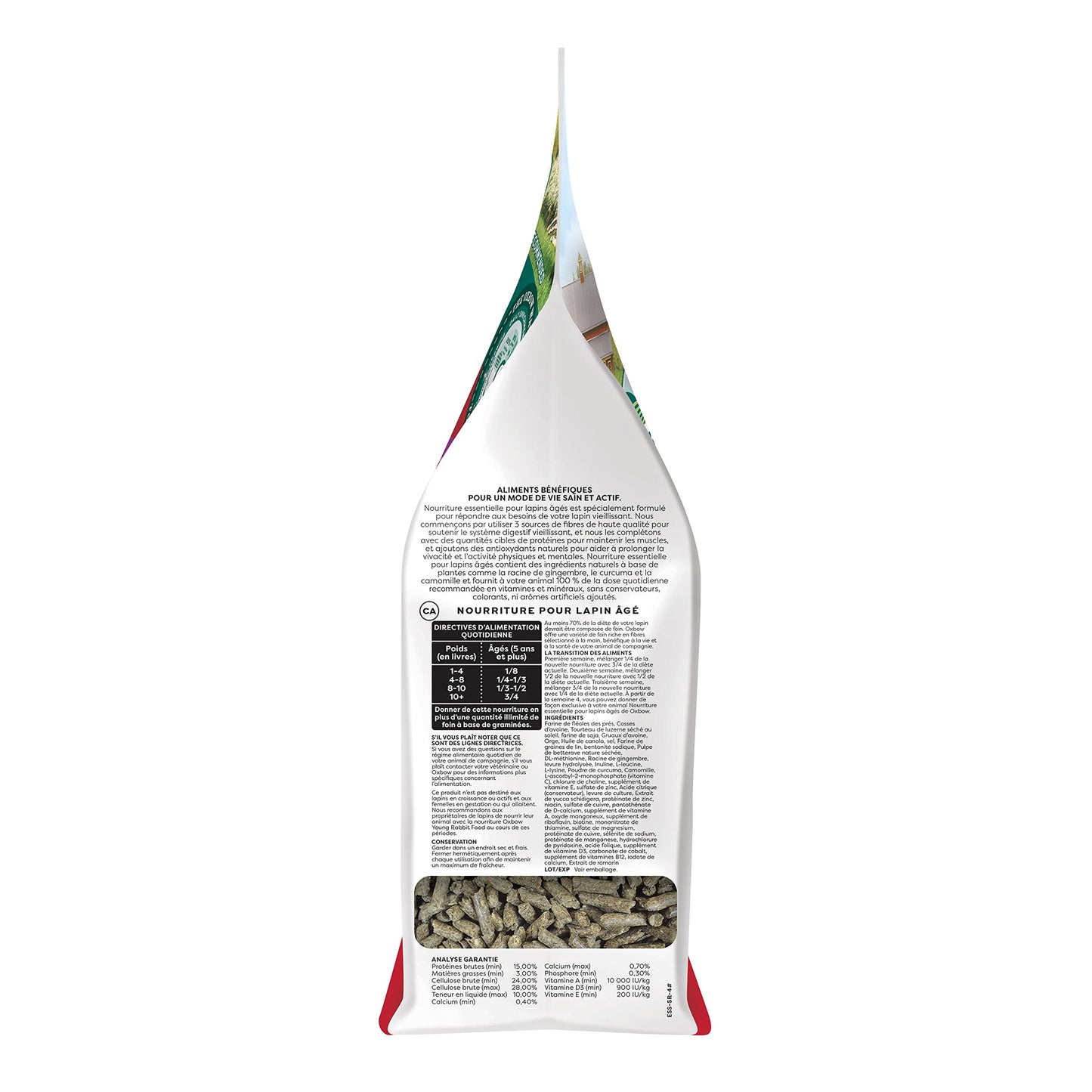 Oxbow Essentials Rabbit Food, Adult, Made with Oxbow Timothy Hay for Rabbit, Pet Pellets with Vitamins & Minerals, Small Animal Pet Products, Bunny Food, Made in USA, High Fiber, 10 lb. bag