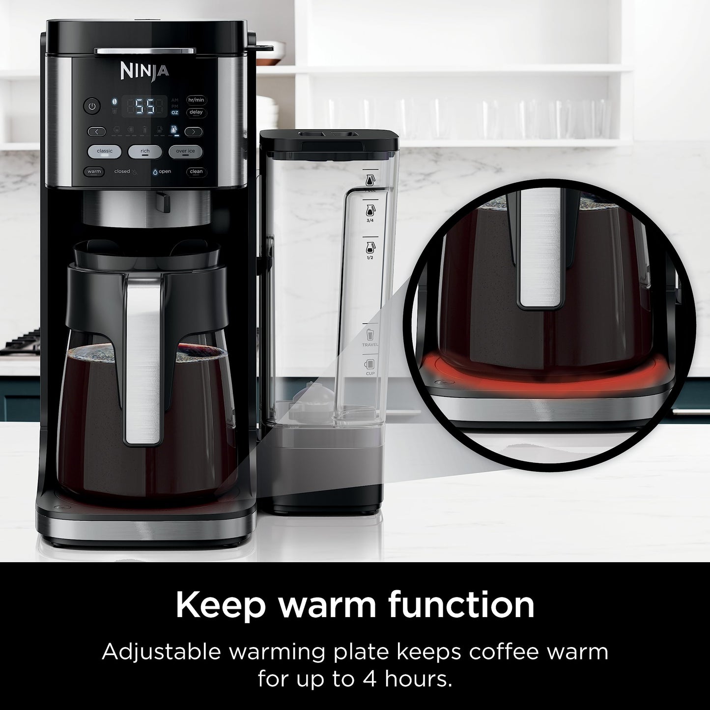 Ninja Hot and Iced Coffee Maker, Single Serve Coffee Maker and Drip Coffee Machine, DualBrew Pro Specialty 12-Cup with K-Cup Combo, Includes Permanent Filter, CFP307