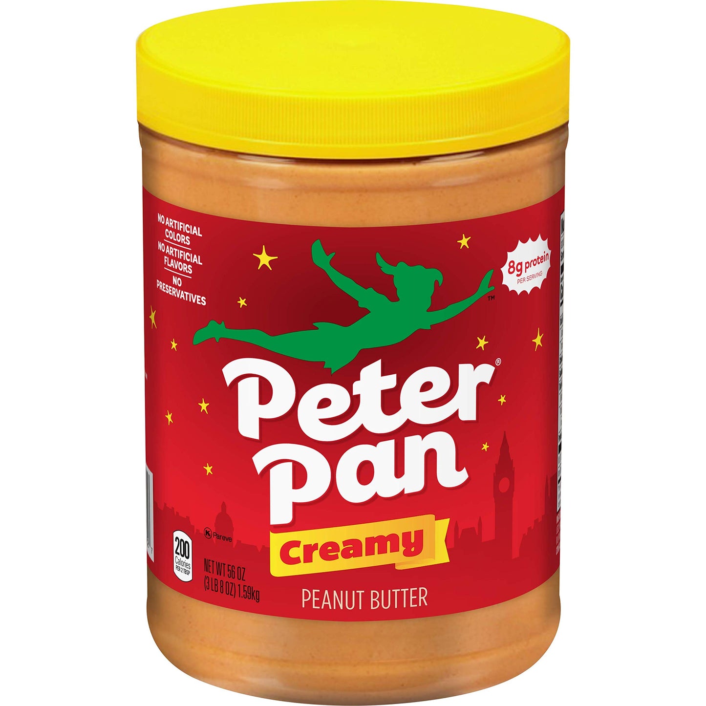 Peter Pan Creamy Peanut Butter, Made with Roasted Peanuts, Great for Peanut Butter and Jelly Sandwiches and Peanut Butter Snacks, Gluten Free Peanut Butter, 16.3 OZ Jar (Pack of 12)